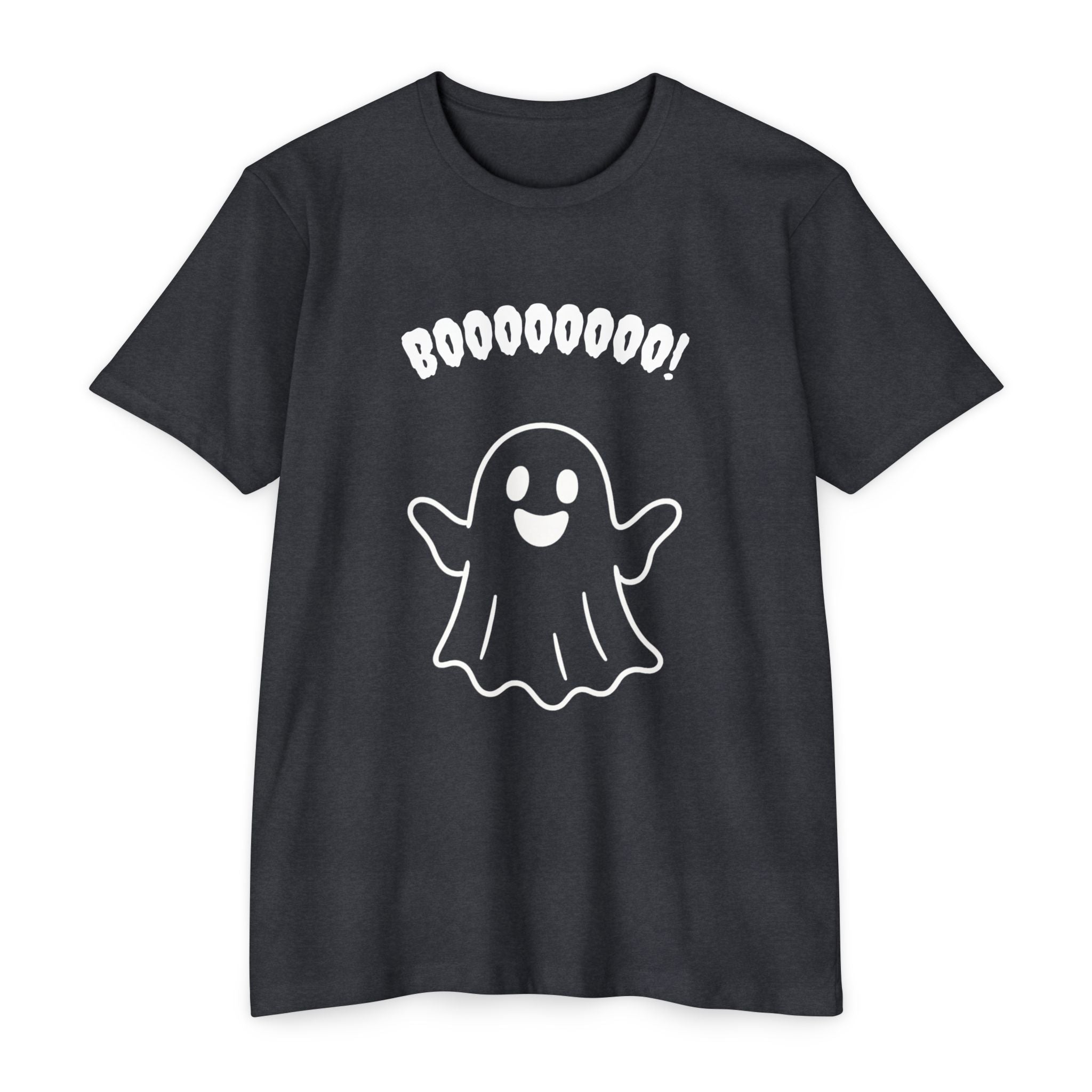 Cute Ghost 'Boooooo!' Unisex T-Shirt for Halloween, Funny T-Shirt, Spooky Tee, Ghost Shirt, Halloween Costume Essential