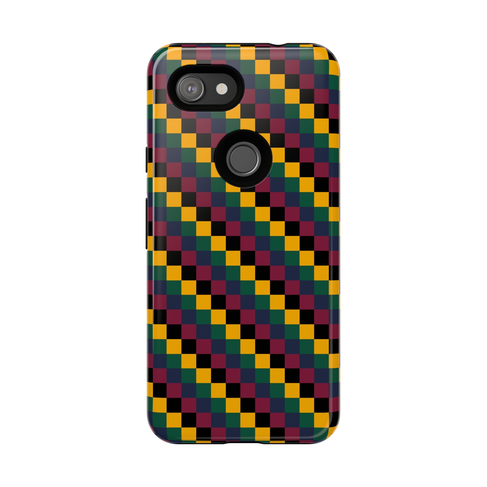 Colorful Checkered Phone Case, Tough Phone Cover, Unique Phone Accessory, Geometric Design, Gift for Tech Lovers, Stylish Protection