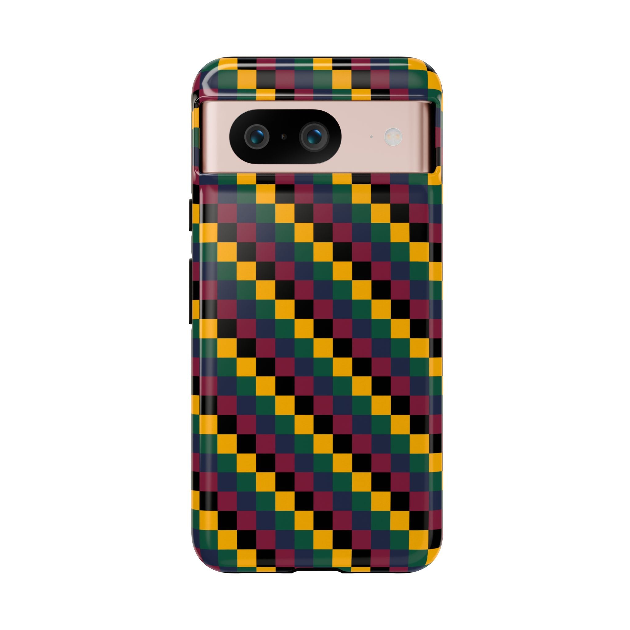 Colorful Checkered Phone Case, Tough Phone Cover, Unique Phone Accessory, Geometric Design, Gift for Tech Lovers, Stylish Protection