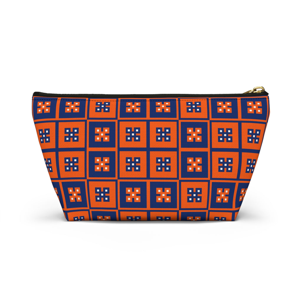Vibrant T-bottom Accessory Pouch for Essentials, Makeup Organizer, Travel Bag, Gift for Friends, Eco-friendly Design