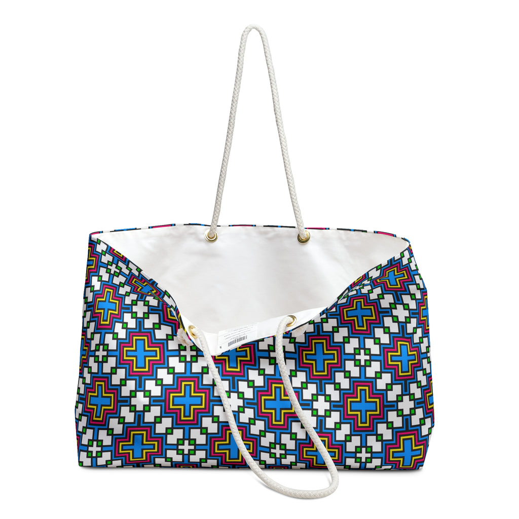 Vibrant Patterned Weekender Bag - Travel Tote, Overnight Bag, Stylish Beach Bag, Weekend Getaway Essential, Fun Gym Bag