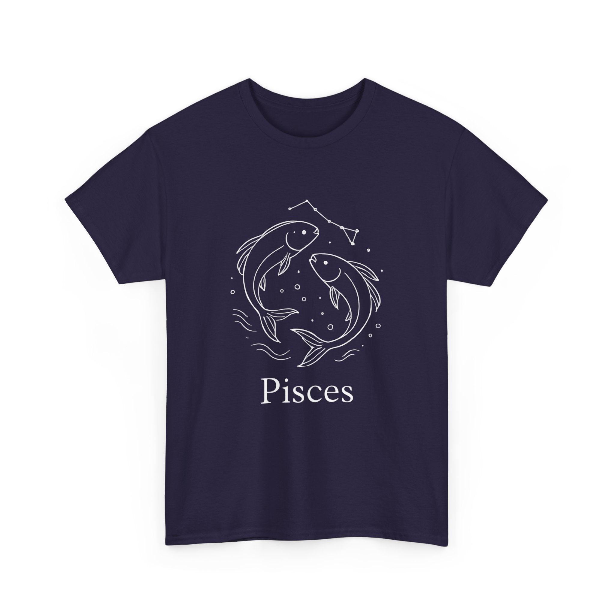 Pisces Unisex Heavy Cotton Tee, Astrology Shirt, Zodiac Gift, Horoscope Apparel, Birthday T-Shirt, Star Sign Clothing