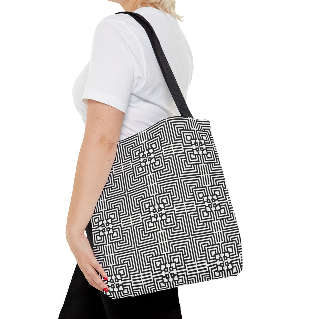 Chic Geometric Tote Bag, Stylish Eco-Friendly Bag, Perfect for Shopping, Beach, Gym, Gifts, Everyday Use