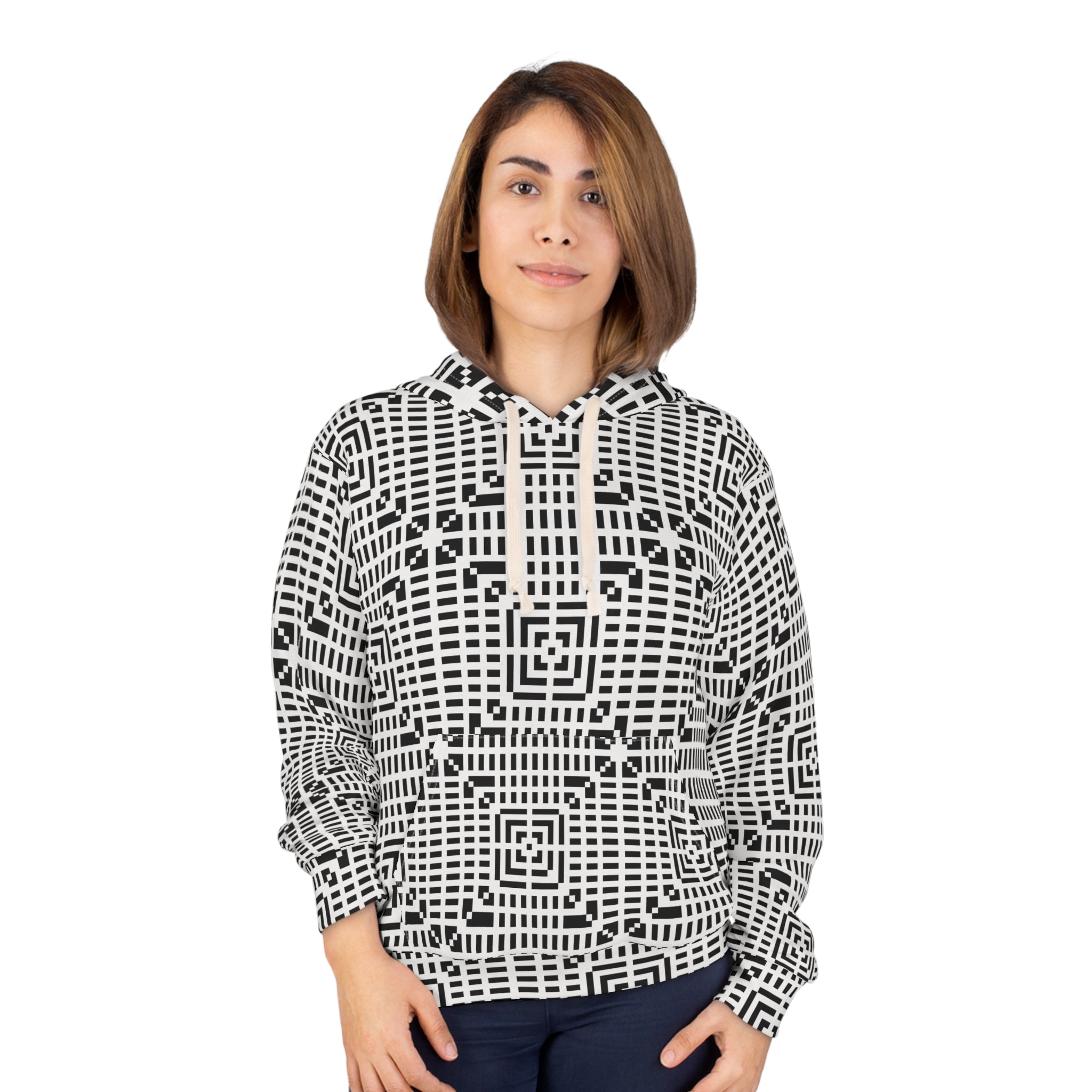 Colorful Geometric Unisex Pullover Hoodie | Cozy, Versatile, Perfect for Casual Wear, Gifts, Festivals, and Relaxation