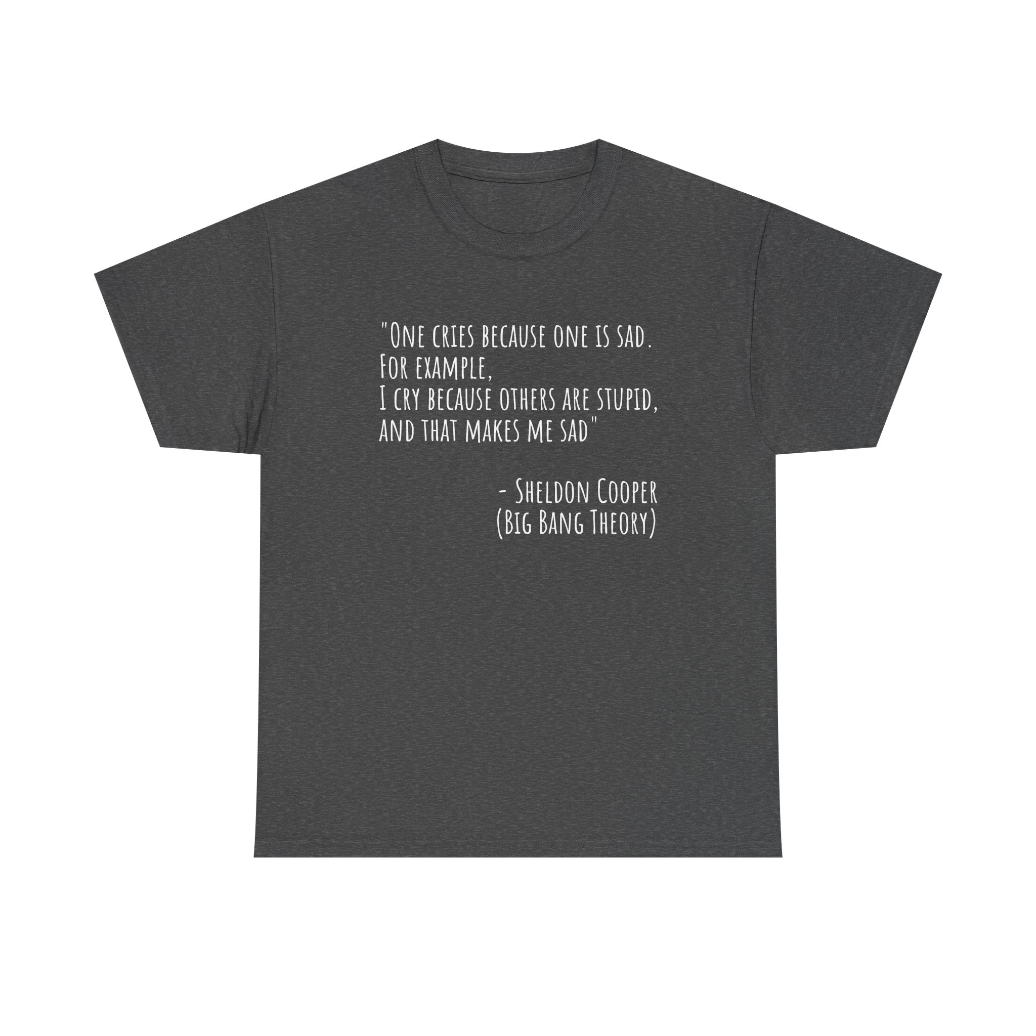 Funny Quote Unisex Tee, Big Bang Theory Shirt, Cotton Graphic Tee, Gift for TV Show Fans, Casual Wear, Humor Apparel