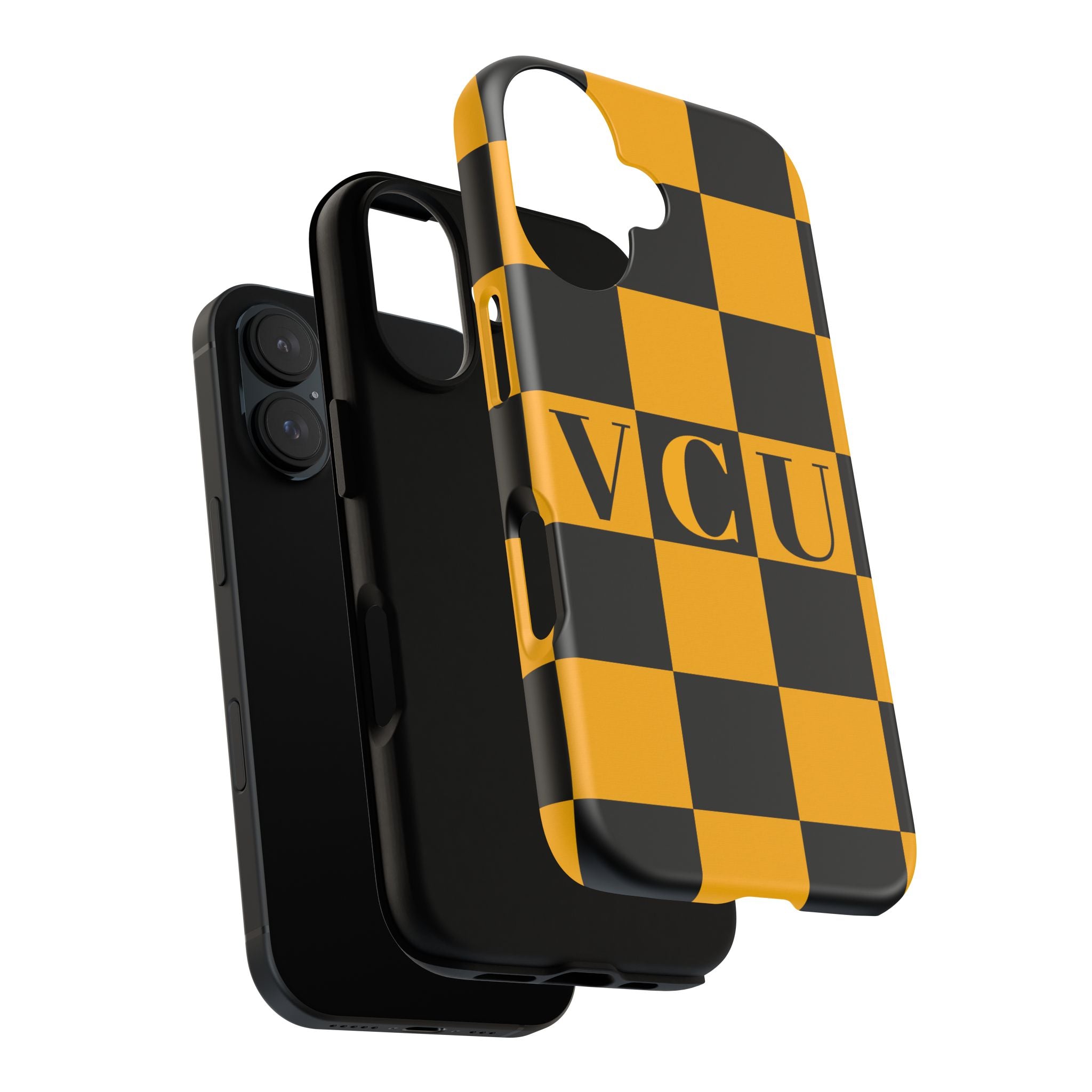 VCU Checkered Phone Case, Tough Cases for VCU Fans, College Student Gear, Sports Team Accessory, Unique Gift Idea