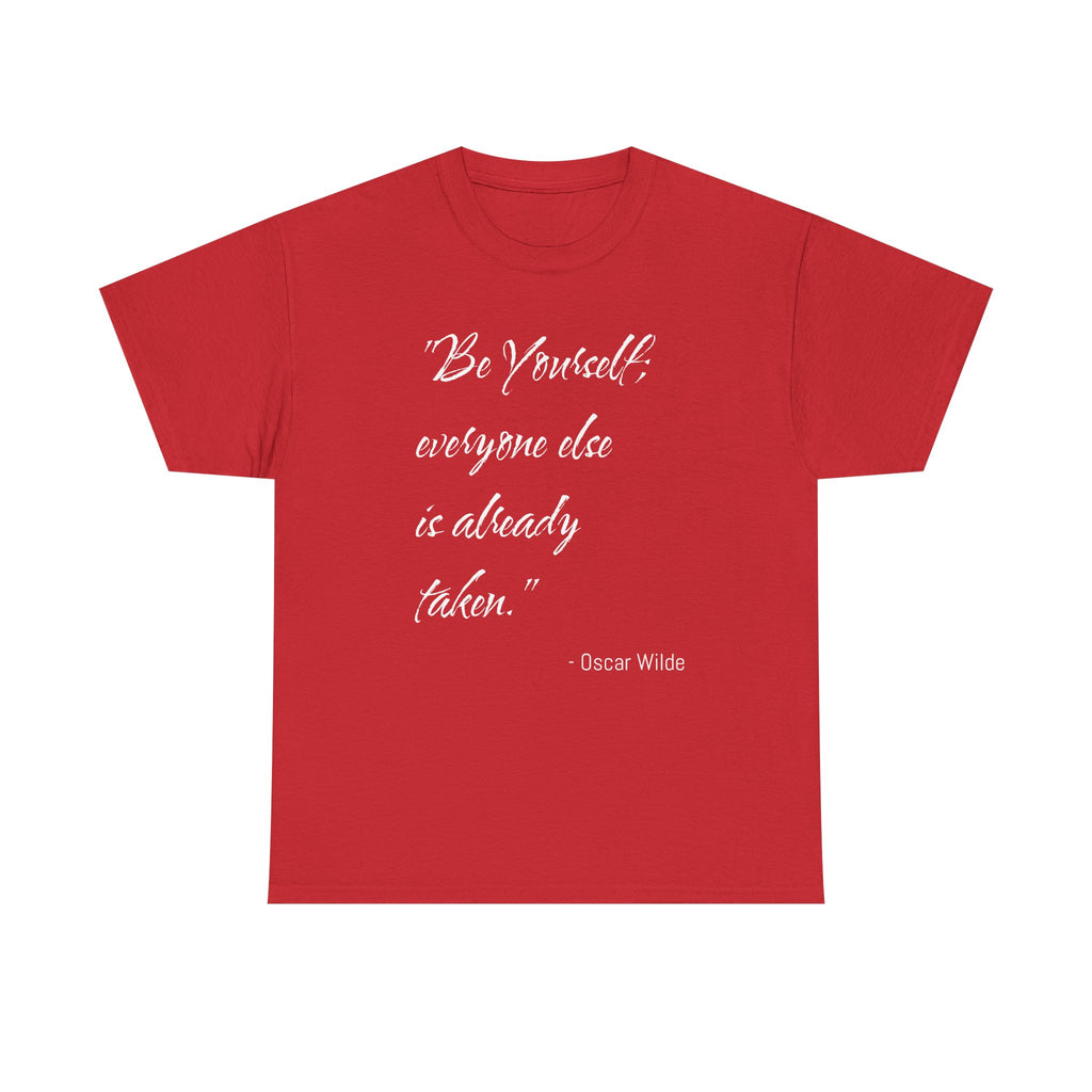 Inspirational Quote Tee: 'Be Yourself' Unisex Heavy Cotton Shirt, Motivational Gift for Friends, Casual Wear, Birthday Apparel