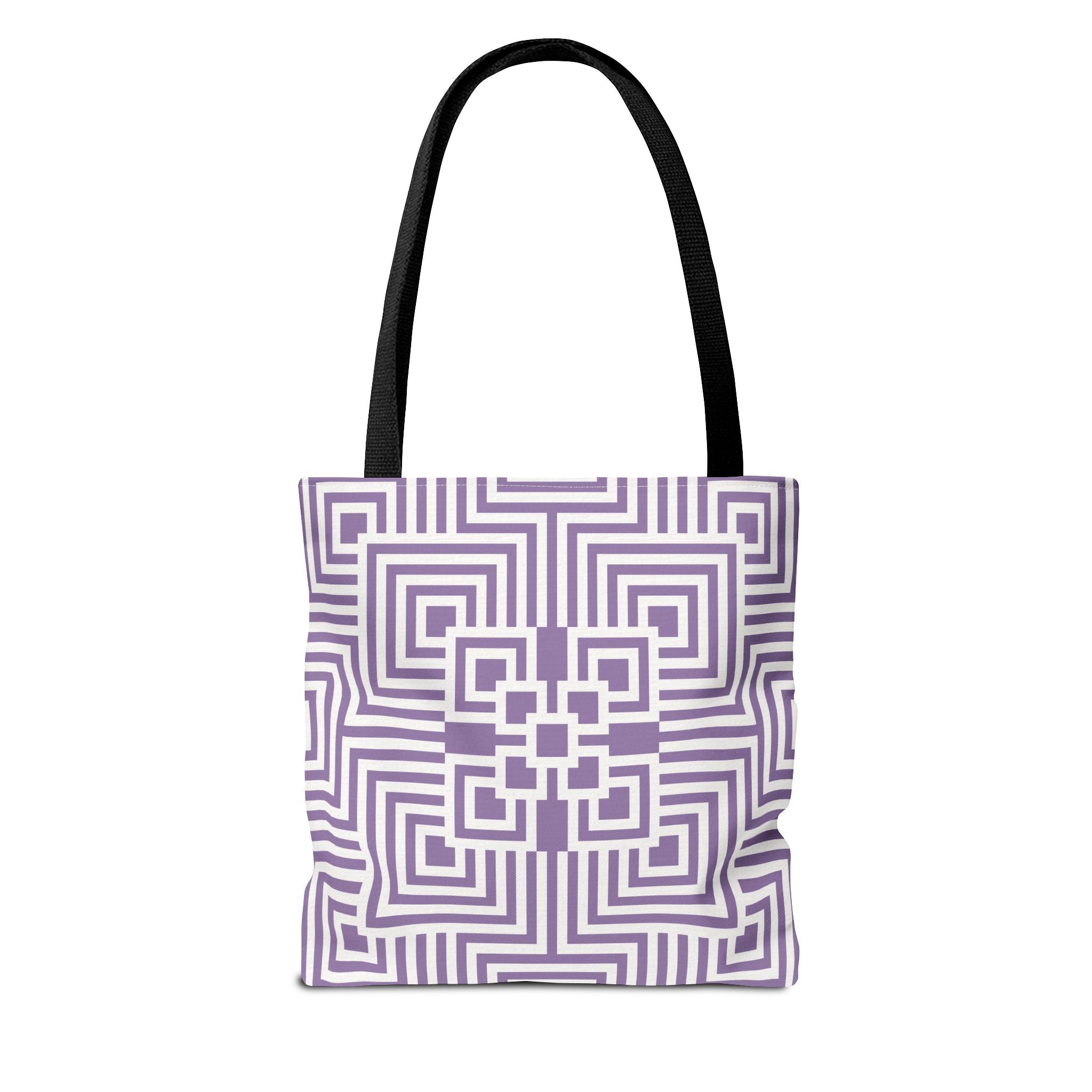 Geometric Pattern Tote Bag - Stylish Reusable Shopping Bag, Eco-Friendly Gift, Fashion Accessory, Purple Art Design, Everyday Use