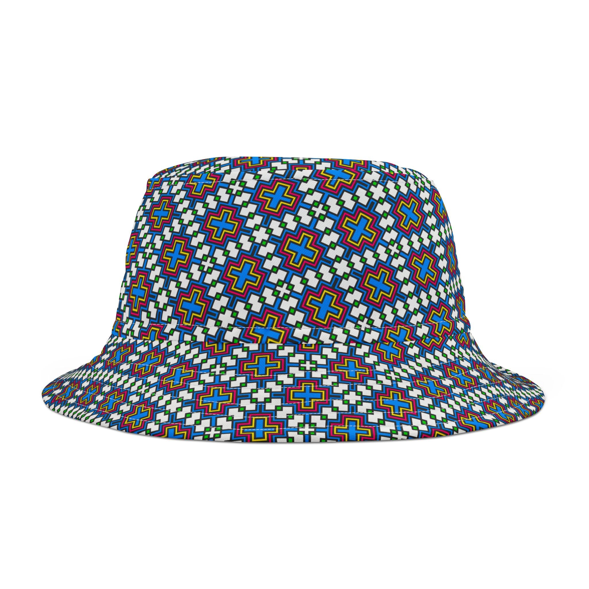 Vibrant AOP Bucket Hat, Trendy Summer Accessory, Festival Headwear, Beach Hat, Unisex Gift, 90s Style