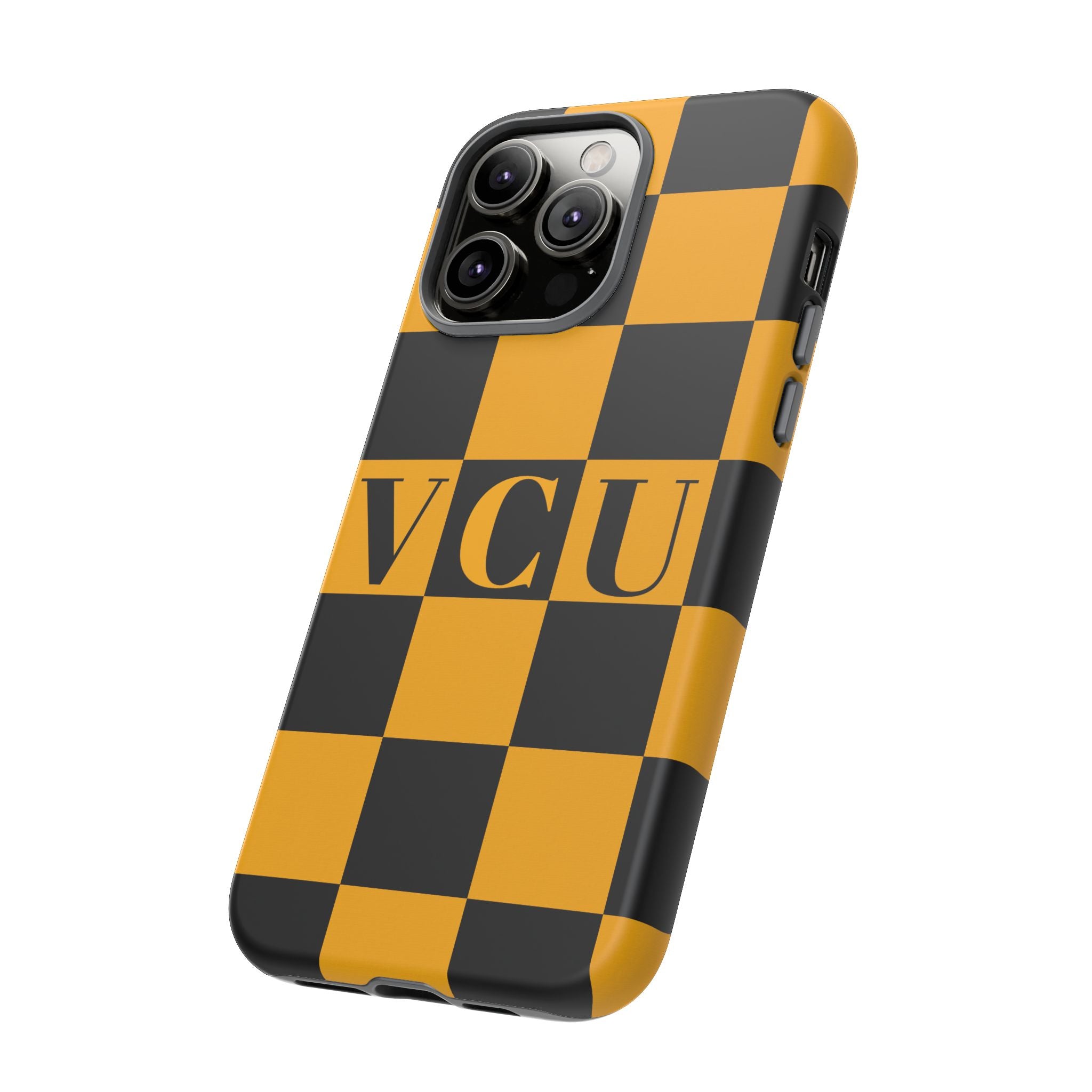VCU Checkered Phone Case, Tough Cases for VCU Fans, College Student Gear, Sports Team Accessory, Unique Gift Idea