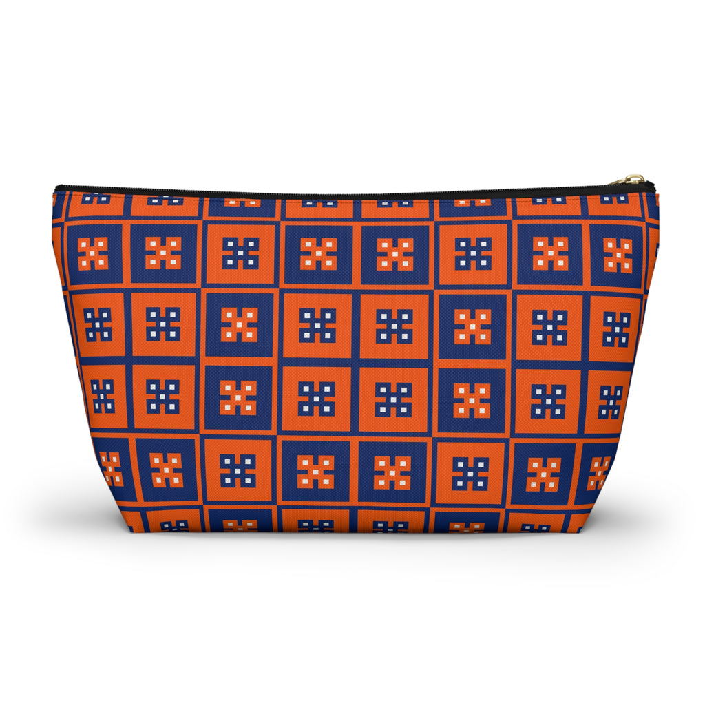 Vibrant T-bottom Accessory Pouch for Essentials, Makeup Organizer, Travel Bag, Gift for Friends, Eco-friendly Design