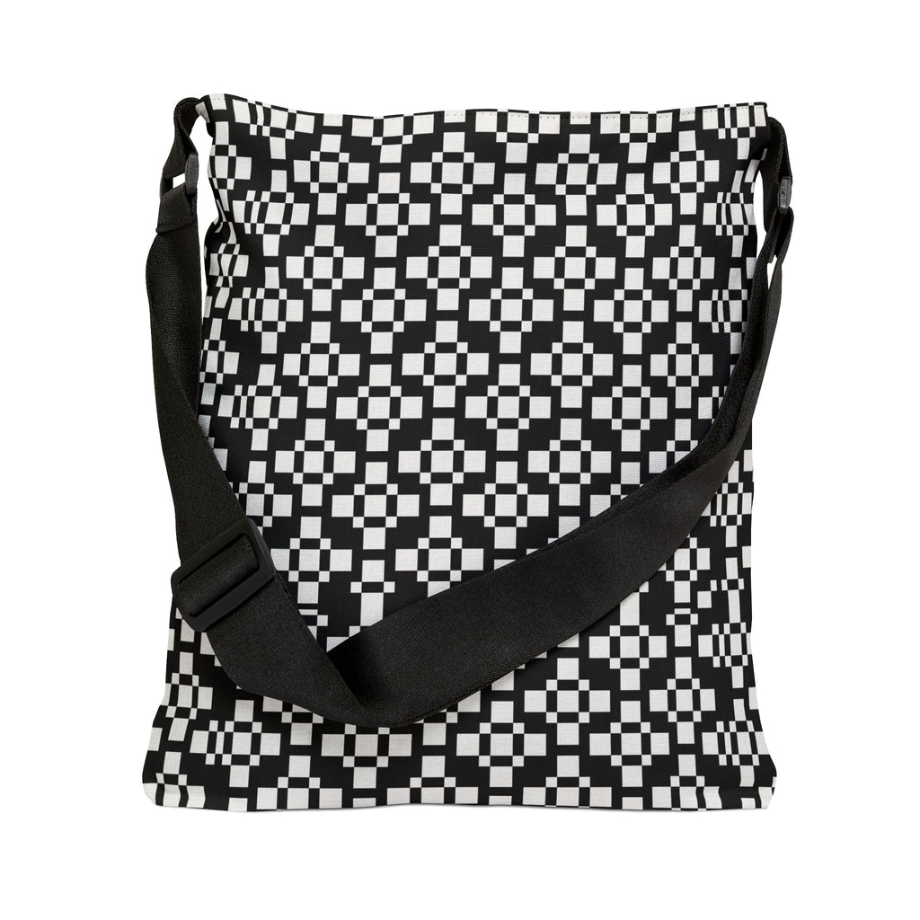 Stylish Adjustable Tote Bag with Geometric Pattern, Everyday Use, Shopping, Travel, Gifts, Fashion Accessories, Eco-Friendly Bag