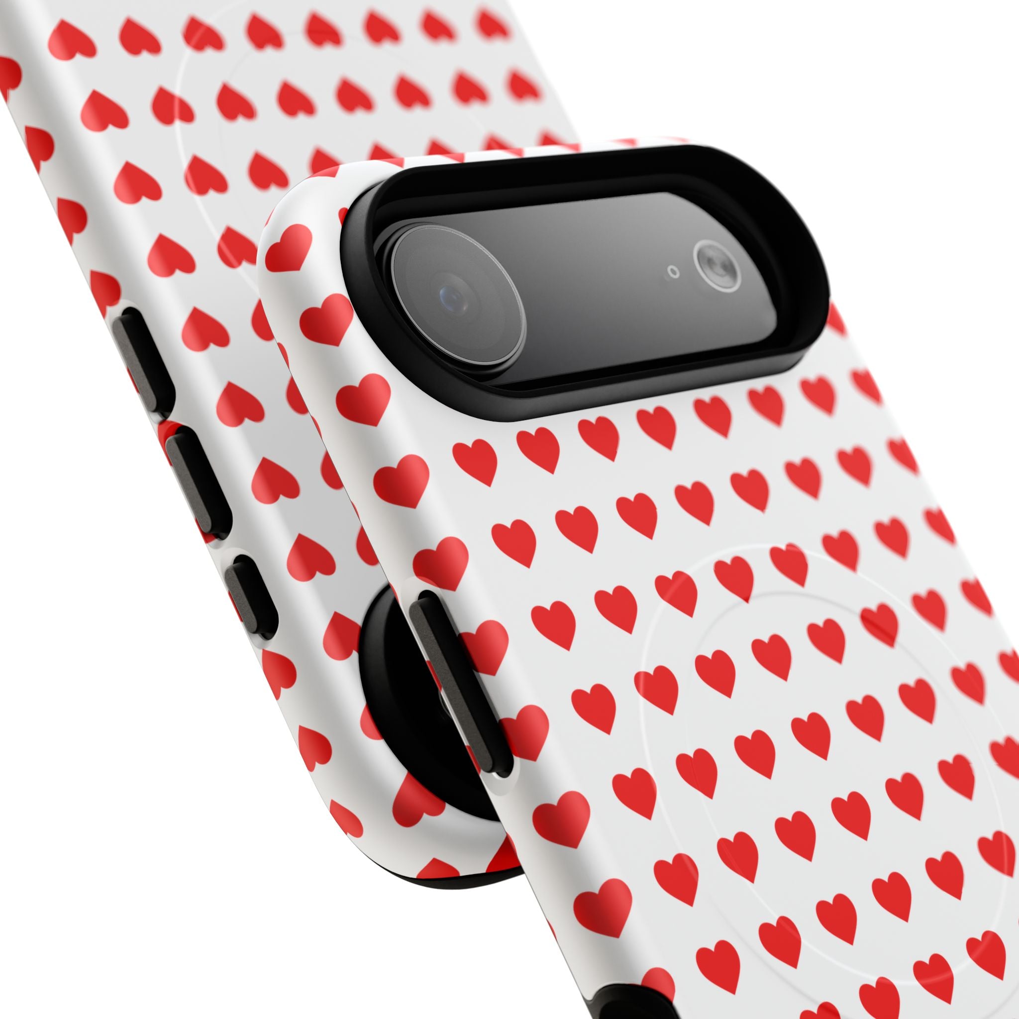 Heart Pattern Phone Case, Tough Magnetic Case, Cute Phone Cover, Valentine Gift, Stylish Accessory