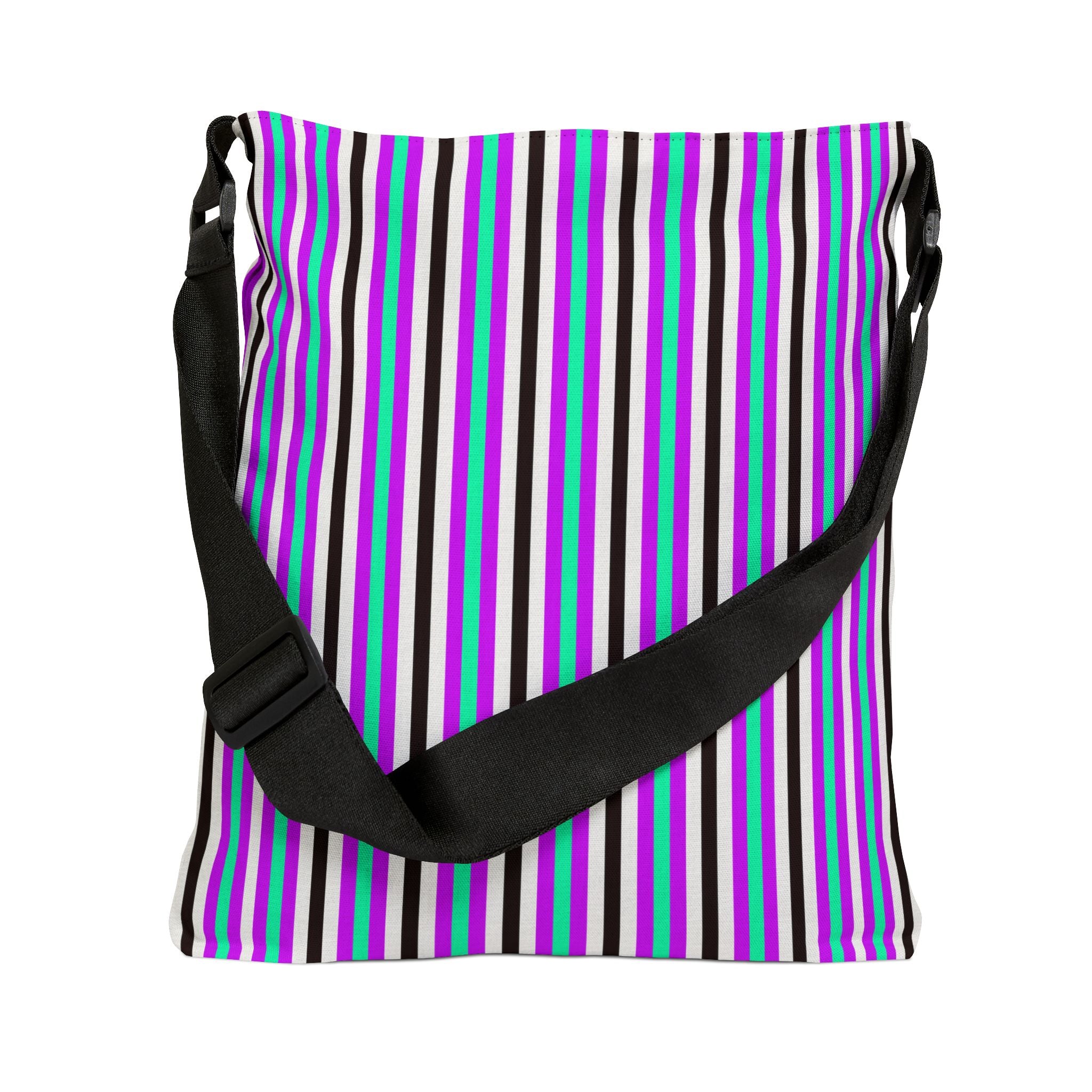 Vibrant Striped Adjustable Tote Bag for Everyday Use, Eco-Friendly Tote, Stylish Shopping Bag, Beach Bag, Gift for Her
