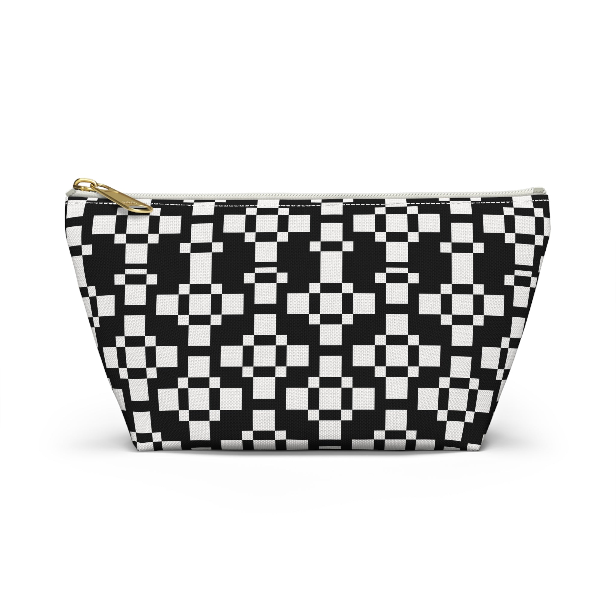 Chic Geometric Accessory Pouch - Minimalist Black and White Makeup Bag, Travel Organizer, Gift for Her, Daily Essentials Case, Stylish [...]