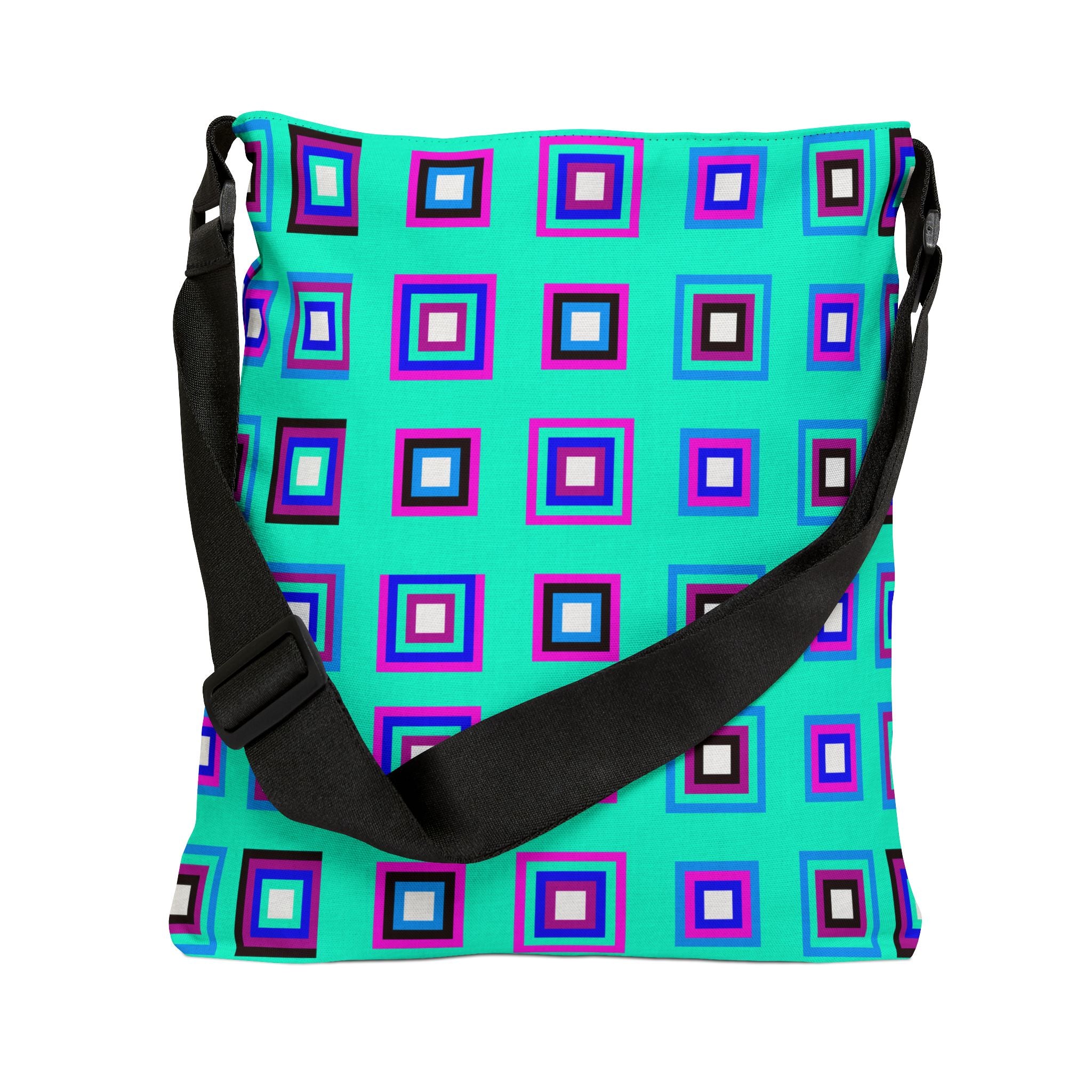 Vibrant Geometric Adjustable Tote Bag for Everyday Use, Shopping, Beach, Gym, Travel, Gift