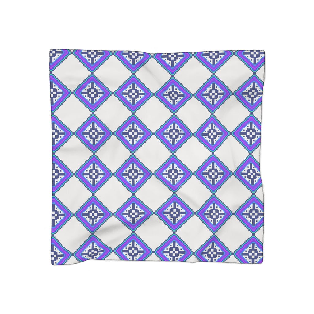 Colorful Geometric Poly Scarf, Lightweight Fashion Accessory, Gift for Her, Trendy Neck Wrap, Summer Style Statement