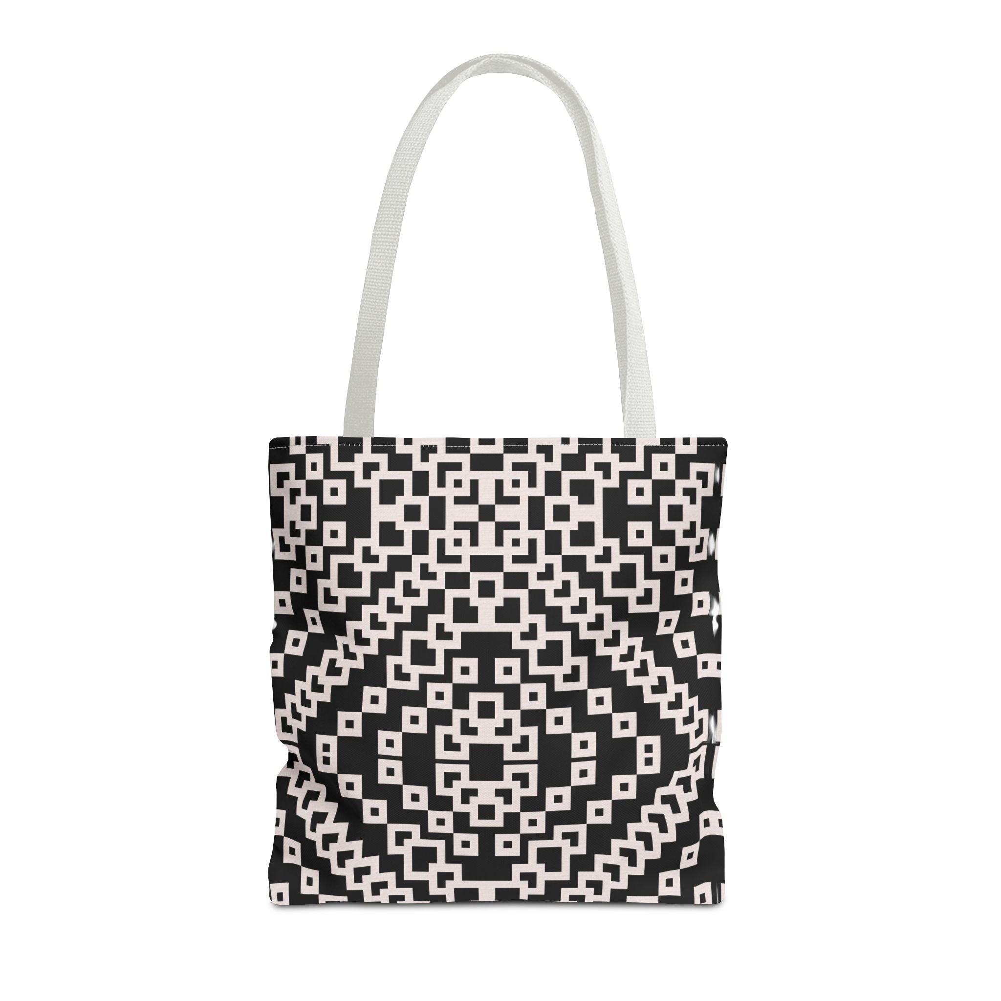 Chic Black and White Geometric Tote Bag | Stylish Everyday Carryall, Reusable Grocery Bag, Fashion Accessory, Gift for Her, Travel Tote