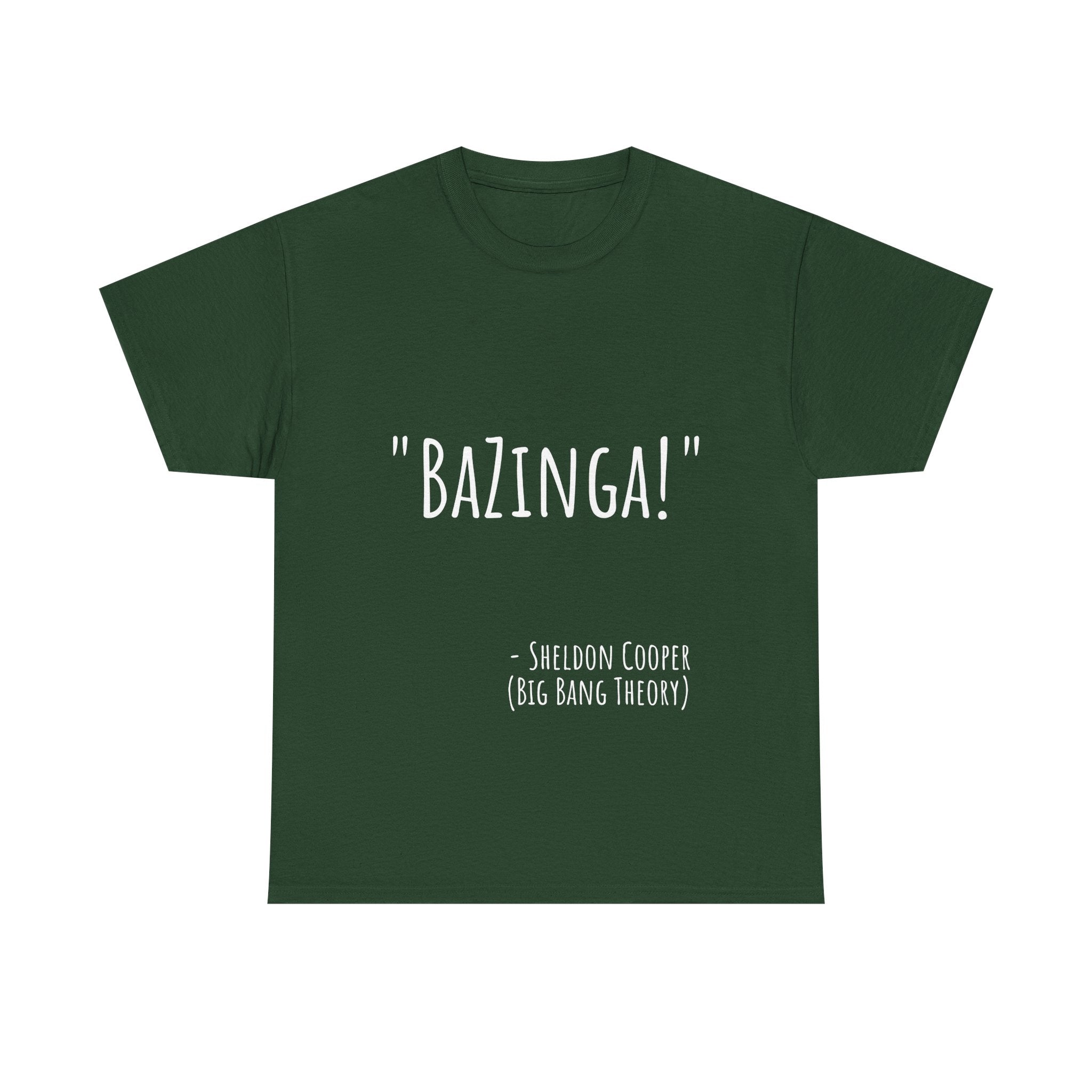 Bazinga! Unisex Cotton Tee - Fun Graphic T-Shirt for Big Bang Theory Fans, Gift for Birthdays, Casual Wear, Nerd Culture Apparel