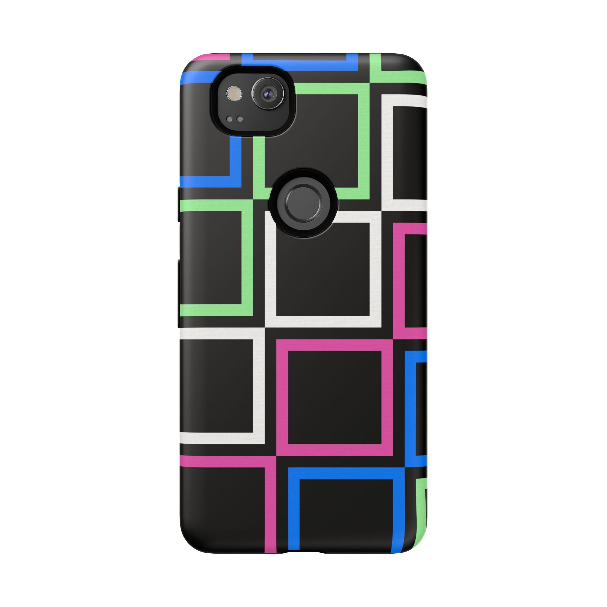 Colorful Geometric Phone Case - Tough Cases, Durable Cover, Stylish Accessory, Gift for Her, Tech Lover