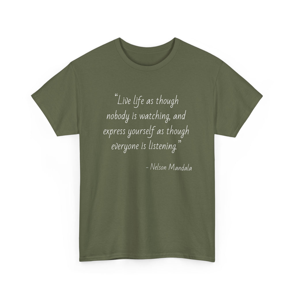Inspiring Quote Tee - Nelson Mandela, Motivational T-Shirt, Statement Tee, Gift for Inspiration, Everyday Wear