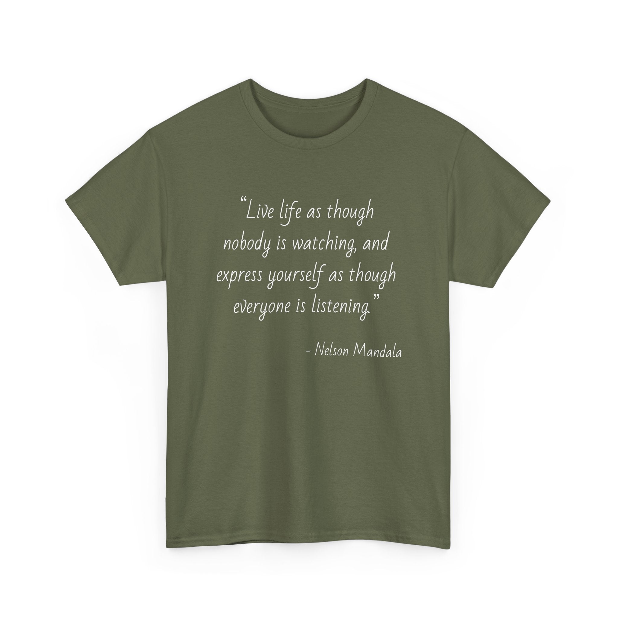 Inspiring Quote Tee - Nelson Mandela, Motivational T-Shirt, Statement Tee, Gift for Inspiration, Everyday Wear