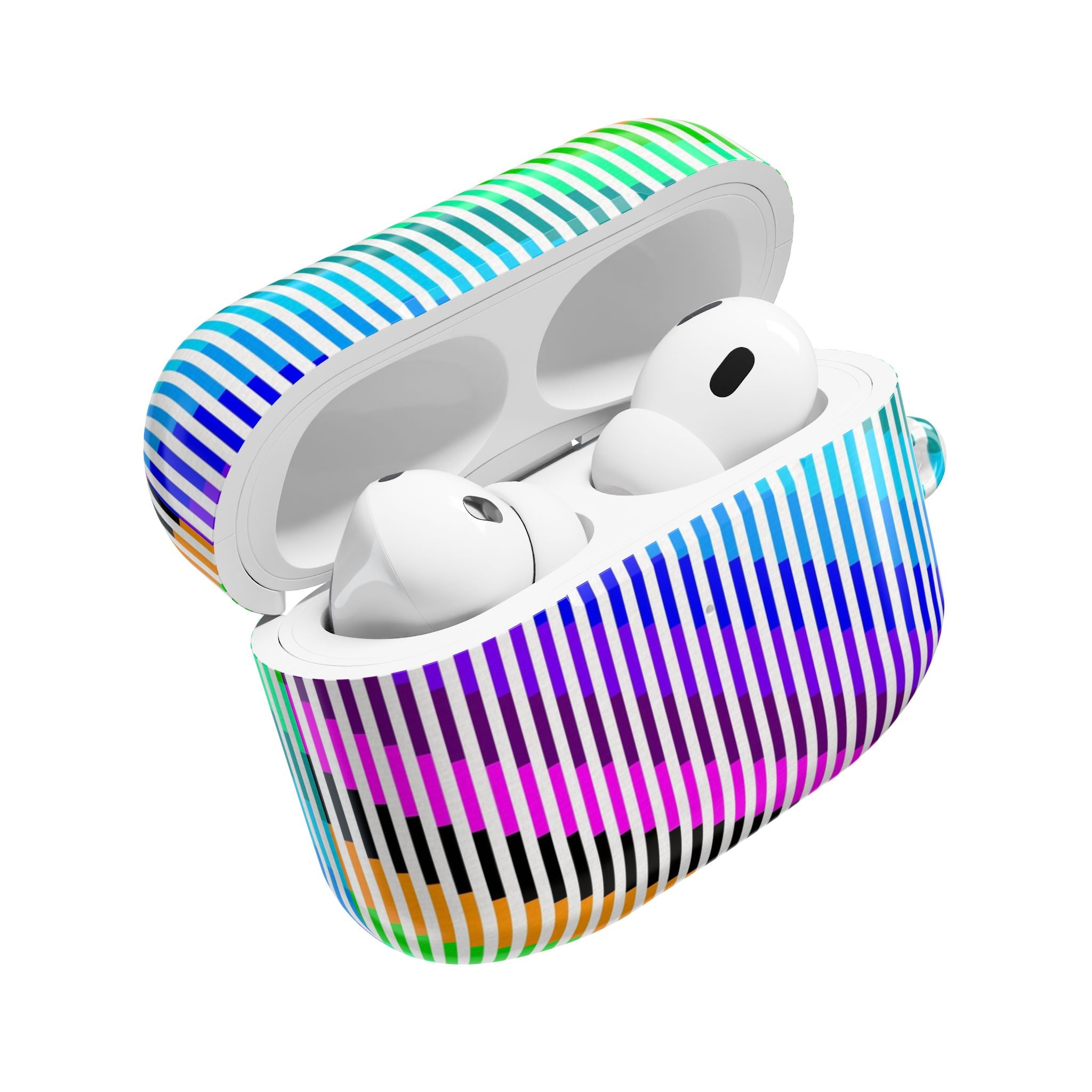 Colorful Rainbow AirPod Case Cover, Trendy Protection, Gift for Music Lovers, Fun Accessory, Summer Vibes, Unique Design