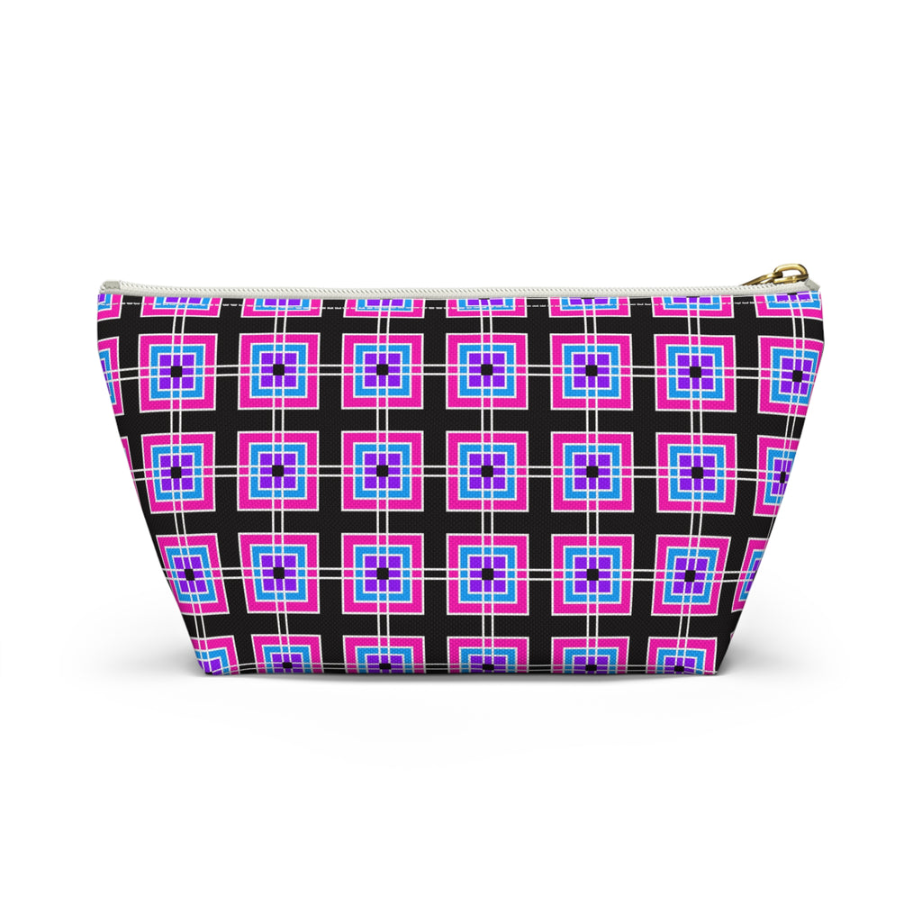 Colorful Geometric Accessory Pouch | Ideal for Makeup, Travel, Gifts, Organizing, School, Home