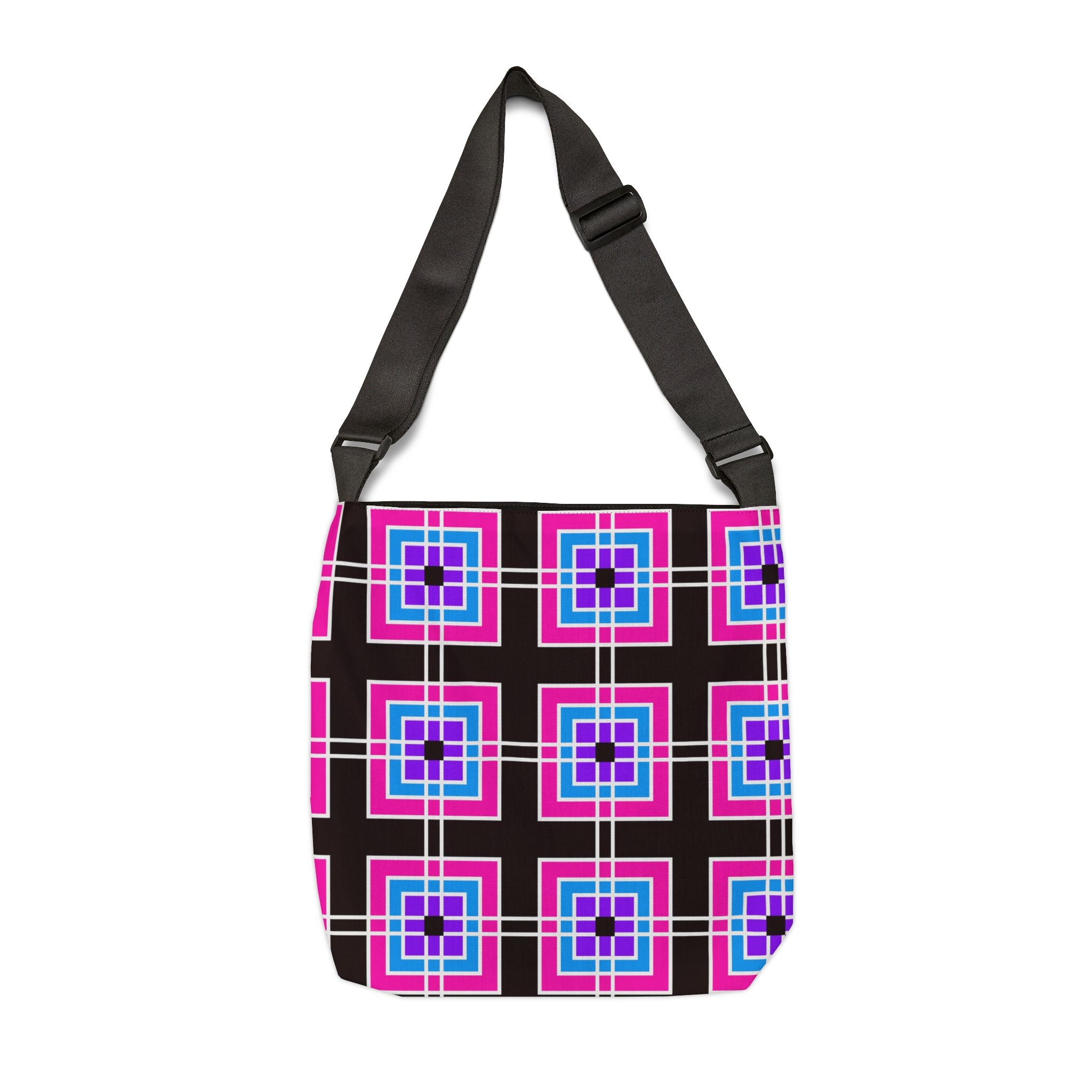 Colorful Geometric Adjustable Tote Bag, Stylish Handbag for Everyday Use, Shopping Bag, Casual Tote, Unique Gift Idea