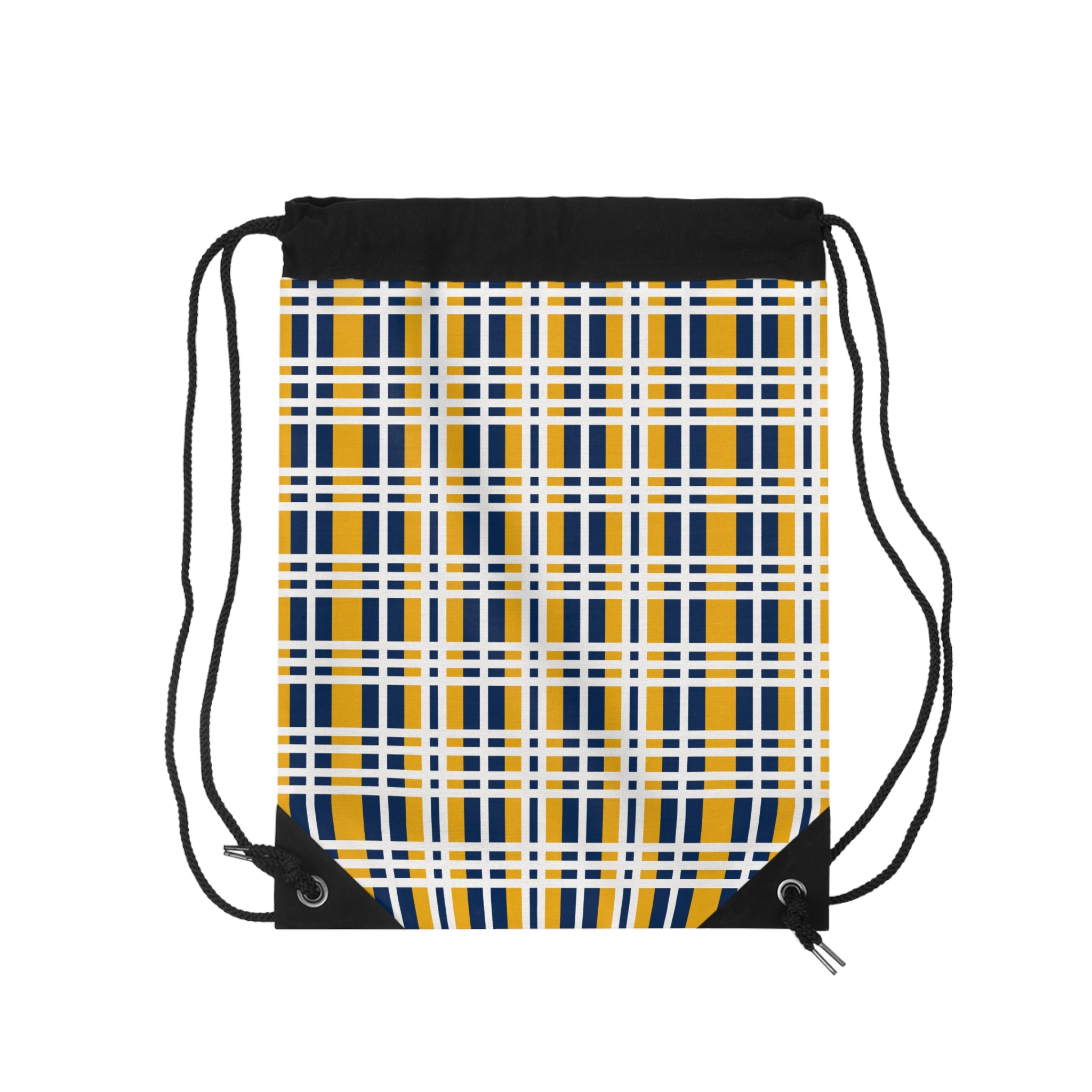 Stylish Plaid Drawstring Bag for Students, WVU Spirit Bag, Gym Sack, Casual Tote, School Backpack
