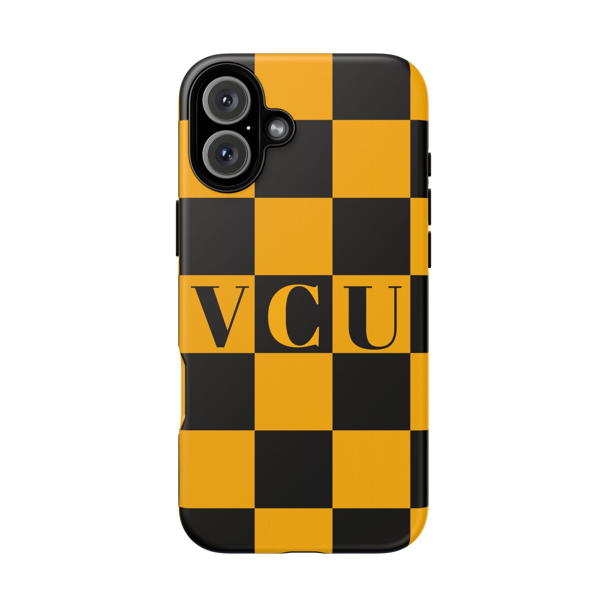 VCU Checkered Phone Case, Tough Cases for VCU Fans, College Student Gear, Sports Team Accessory, Unique Gift Idea
