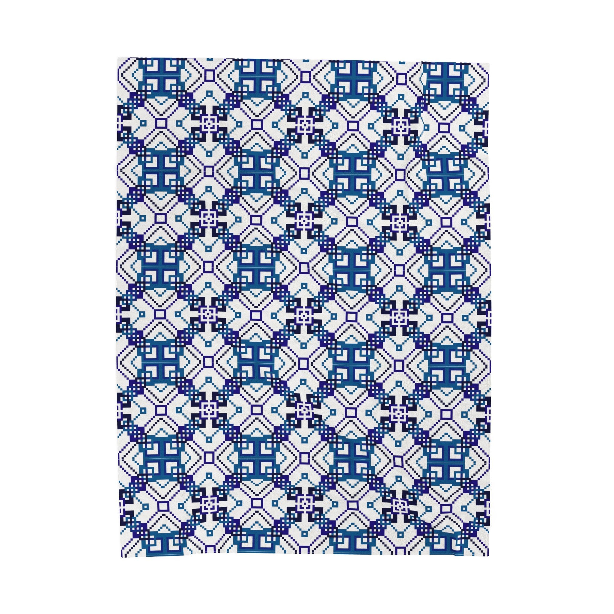 Geometric Pattern Velveteen Plush Blanket, Cozy Home Decor, Gift for Winter, Soft Throw for Sofa, Unique Bedding, Warm Quilt