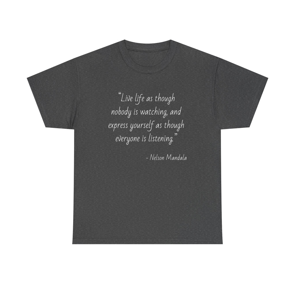 Inspiring Quote Tee - Nelson Mandela, Motivational T-Shirt, Statement Tee, Gift for Inspiration, Everyday Wear