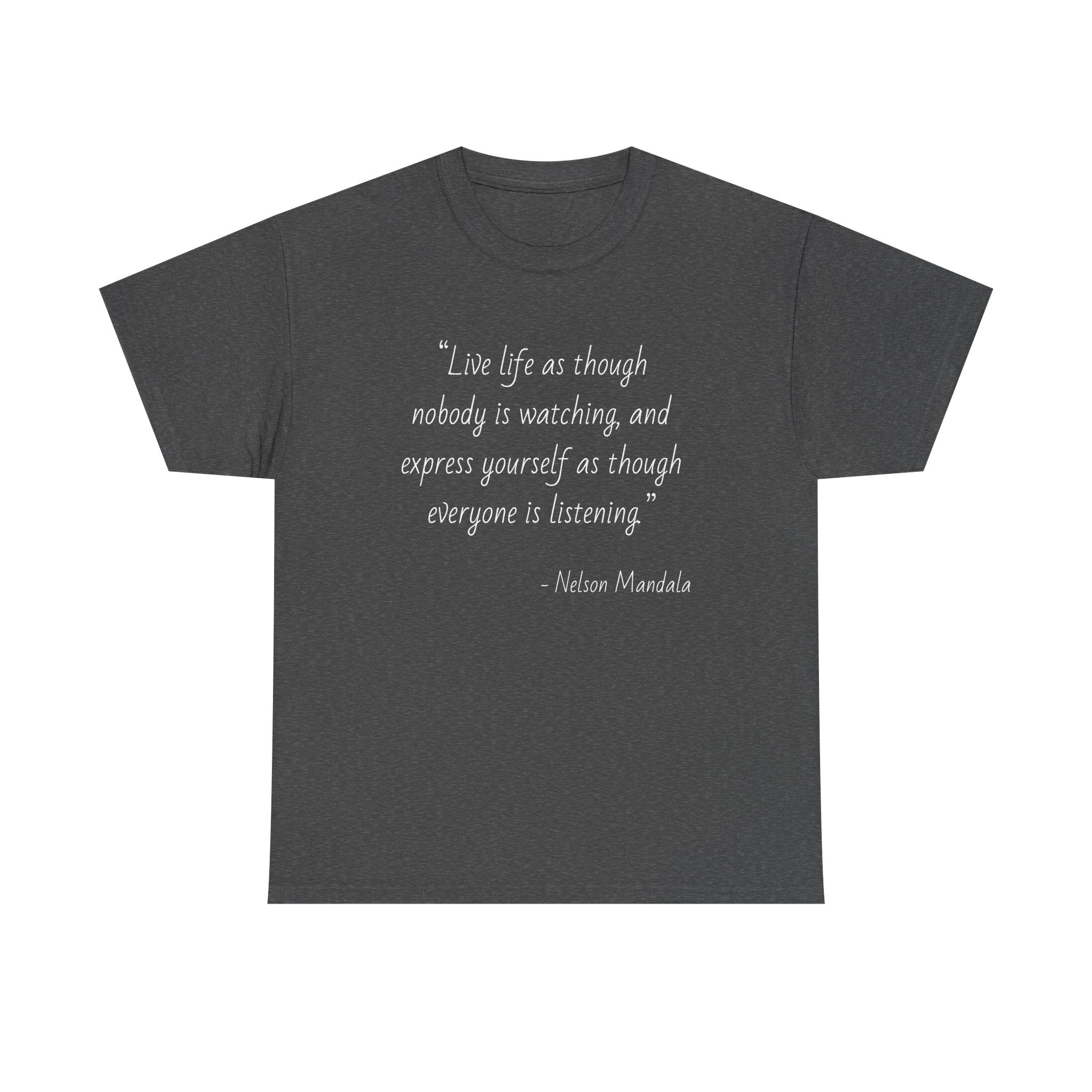 Inspiring Quote Tee - Nelson Mandela, Motivational T-Shirt, Statement Tee, Gift for Inspiration, Everyday Wear