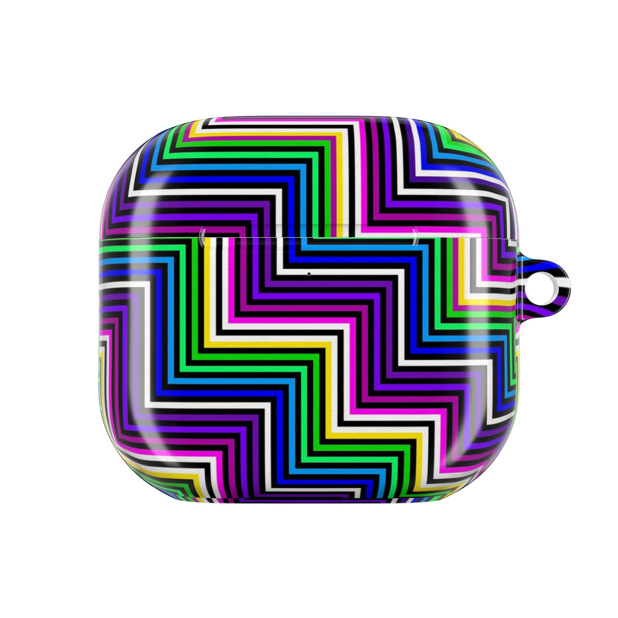 Colorful Geometric AirPod Case, Vibrant AirPods Holder, Stylish Gift for Teens, Unique Accessory, Music Lover Present, Trendy Tech Gear