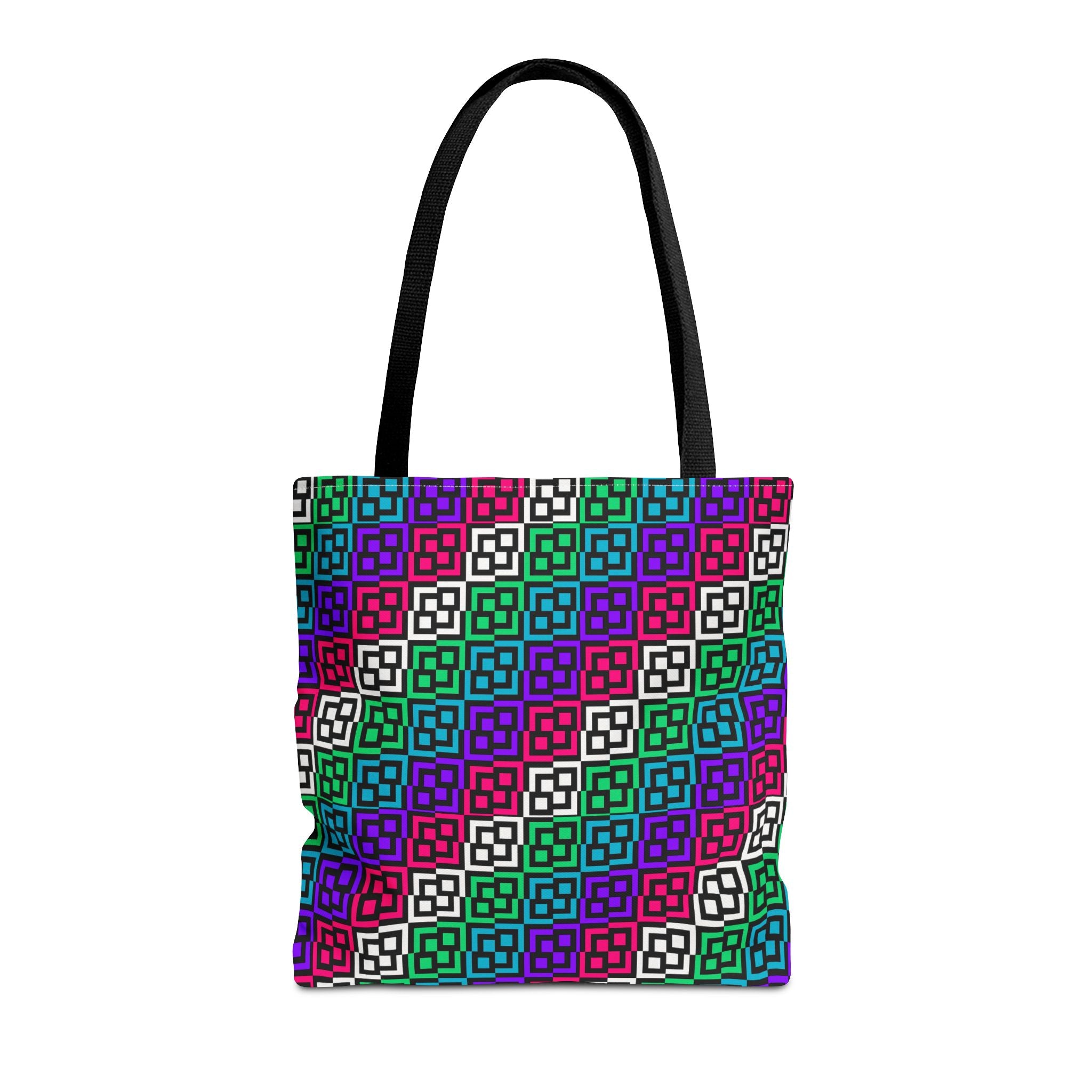 Colorful Geometric Tote Bag - Versatile Carry-All for Everyday Use, Eco-Friendly Shopping, Beach Days, Travel, Gifts