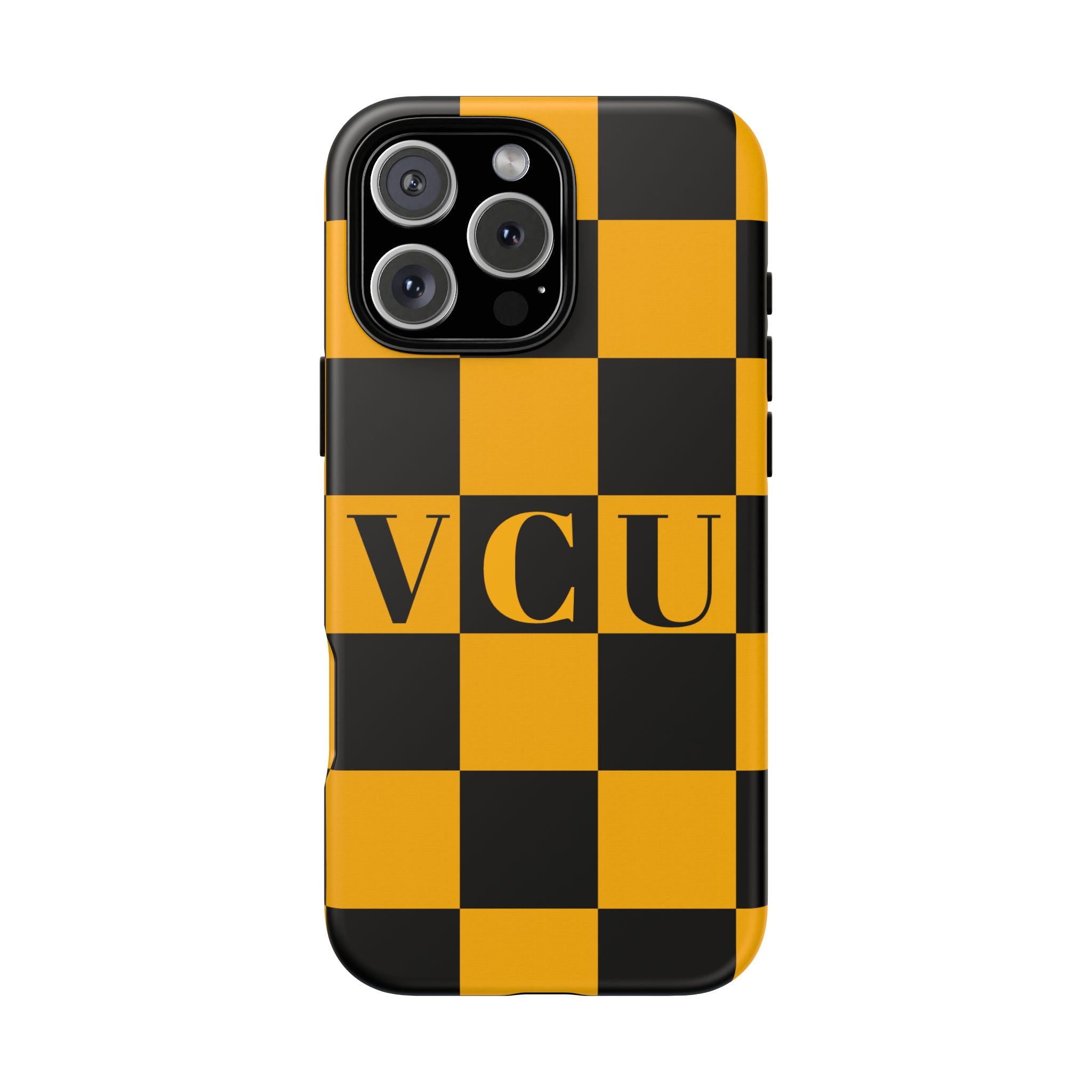 VCU Checkered Phone Case, Tough Cases for VCU Fans, College Student Gear, Sports Team Accessory, Unique Gift Idea