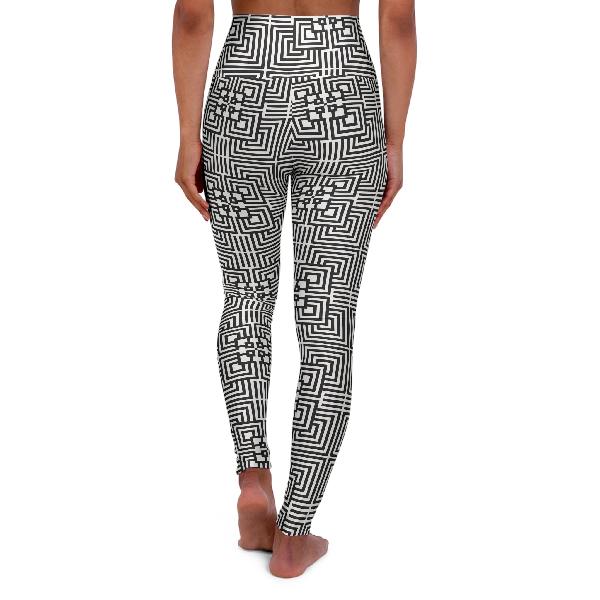 High Waisted Yoga Leggings with Geometric Pattern, Stylish Activewear for Fitness, Comfortable Workout Attire, Perfect for Yoga [...]