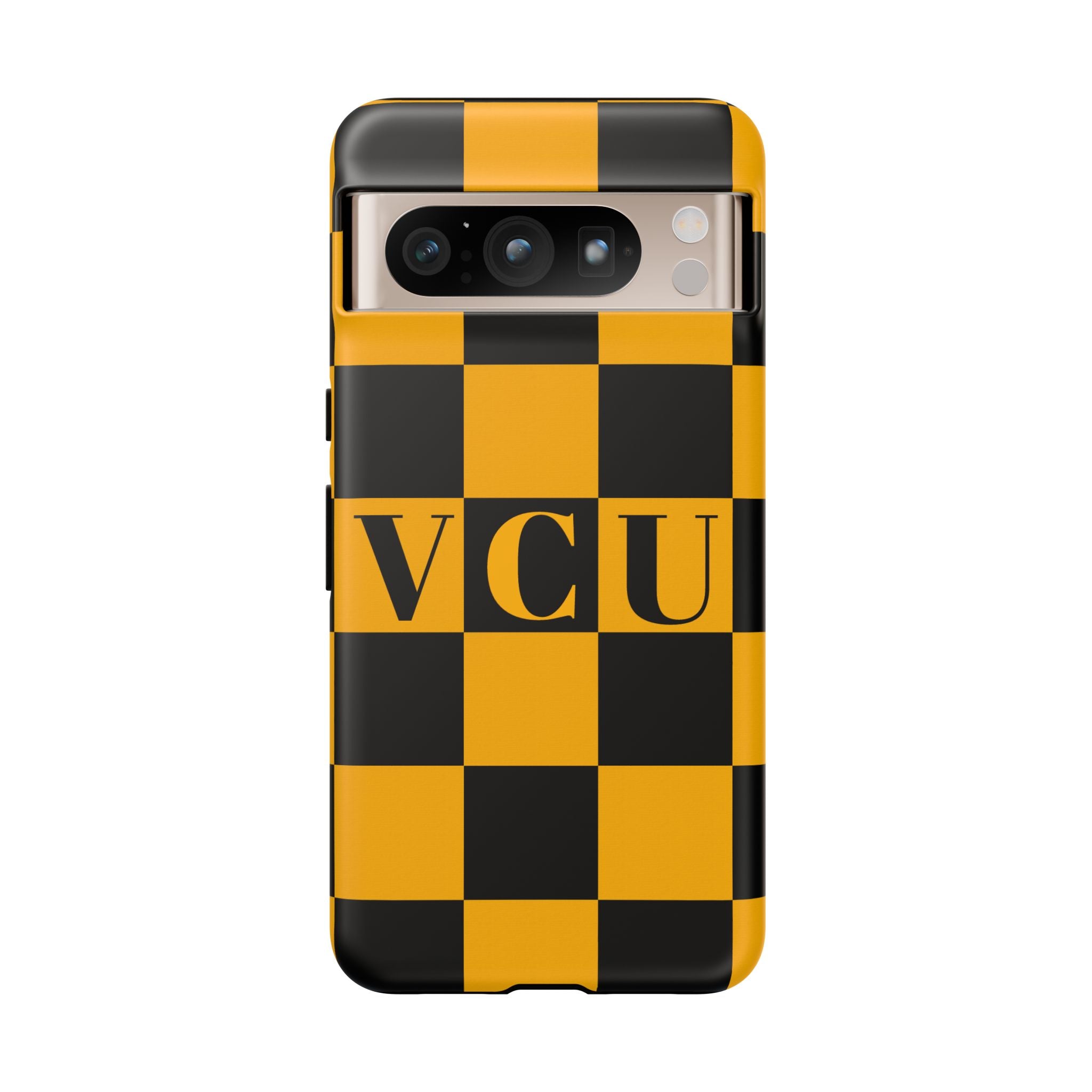 VCU Checkered Phone Case, Tough Cases for VCU Fans, College Student Gear, Sports Team Accessory, Unique Gift Idea