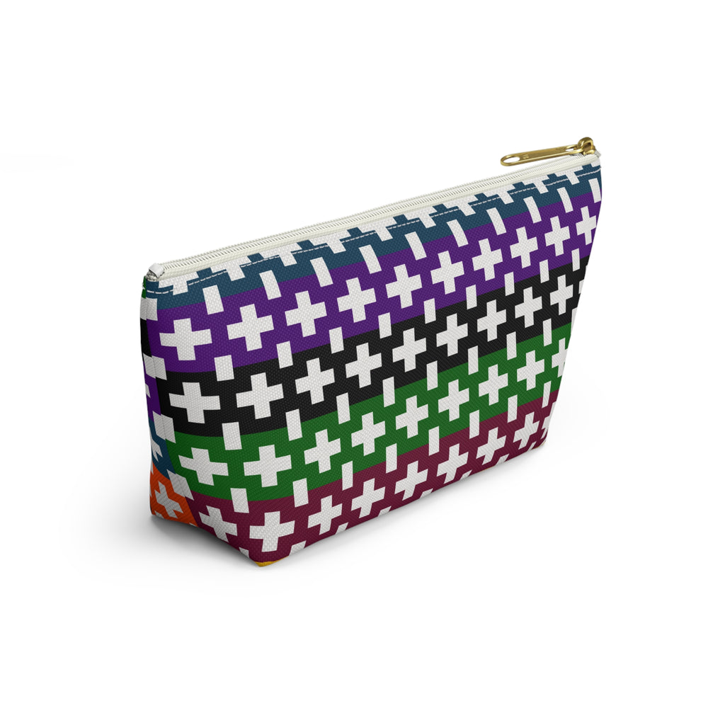 Colorful Geometric Accessory Pouch, Cosmetic Bag, Travel Organizer, Pencil Case, Gifts for Her, Bright Pattern