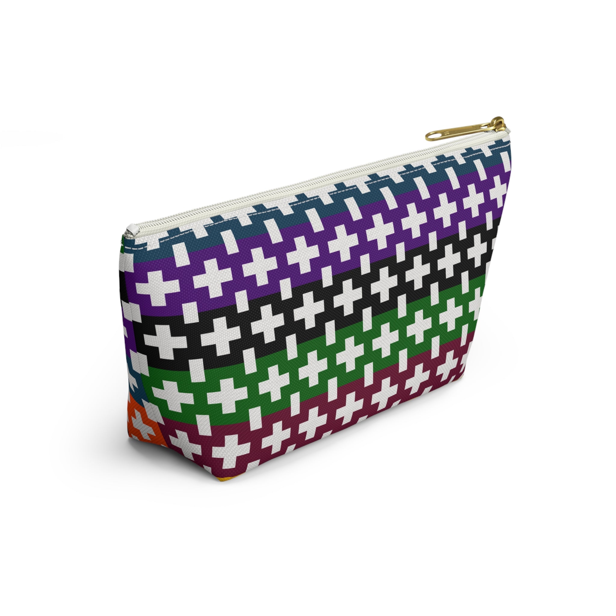 Colorful Geometric Accessory Pouch, Cosmetic Bag, Travel Organizer, Pencil Case, Gifts for Her, Bright Pattern