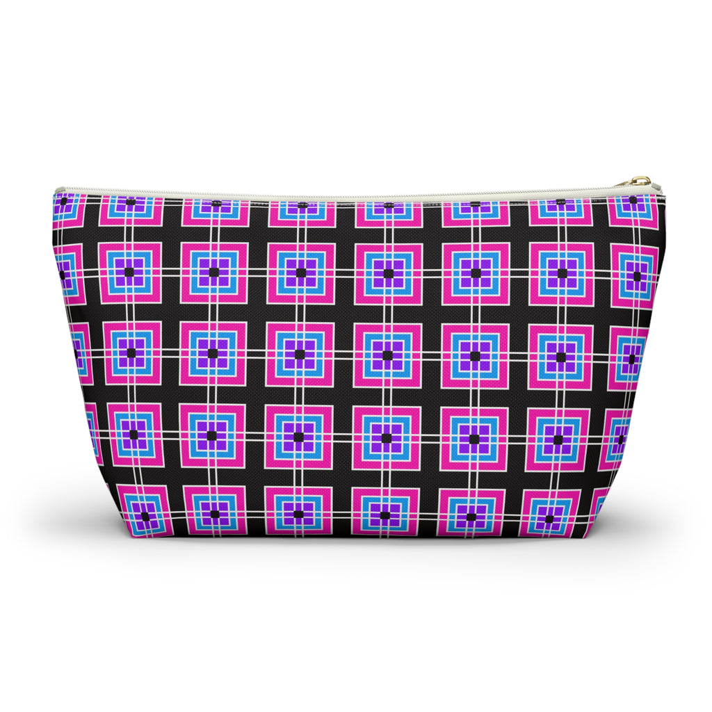 Colorful Geometric Accessory Pouch | Ideal for Makeup, Travel, Gifts, Organizing, School, Home