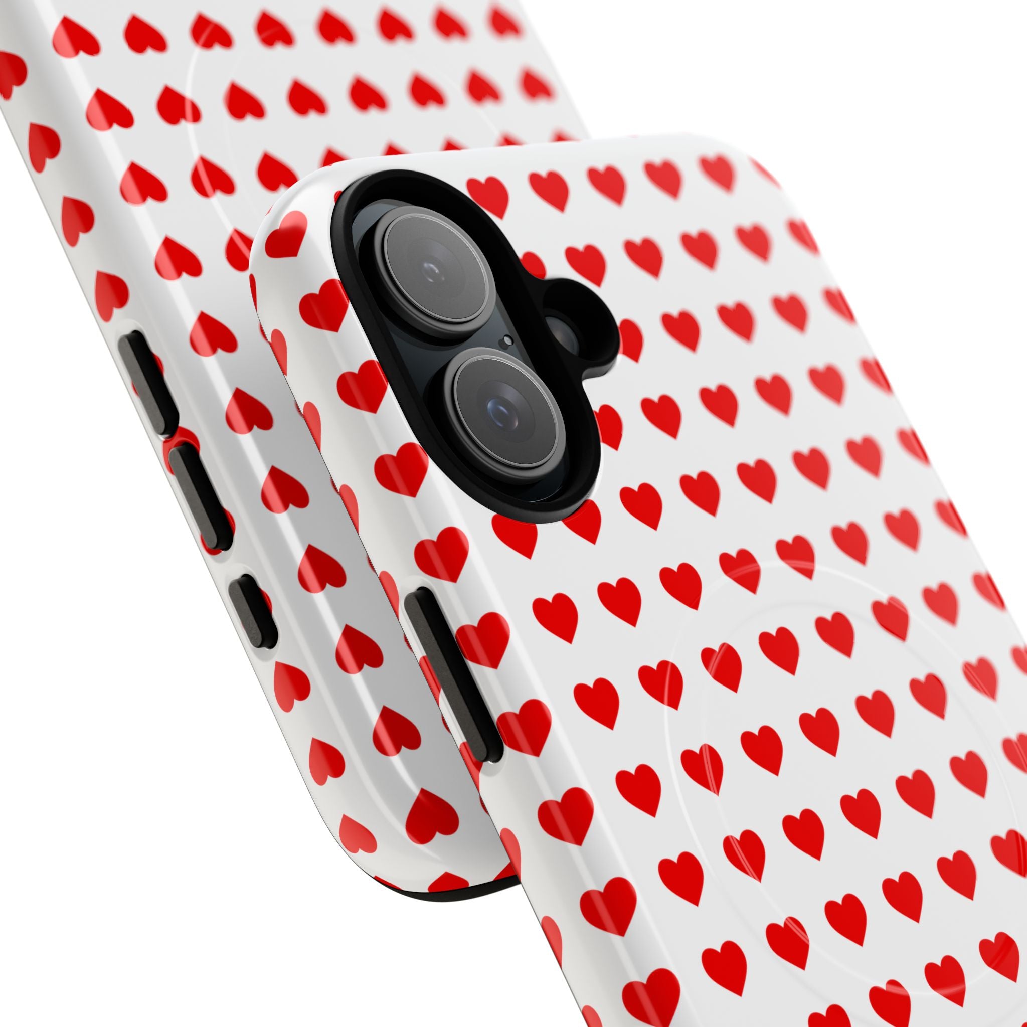Heart Pattern Phone Case, Tough Magnetic Case, Cute Phone Cover, Valentine Gift, Stylish Accessory