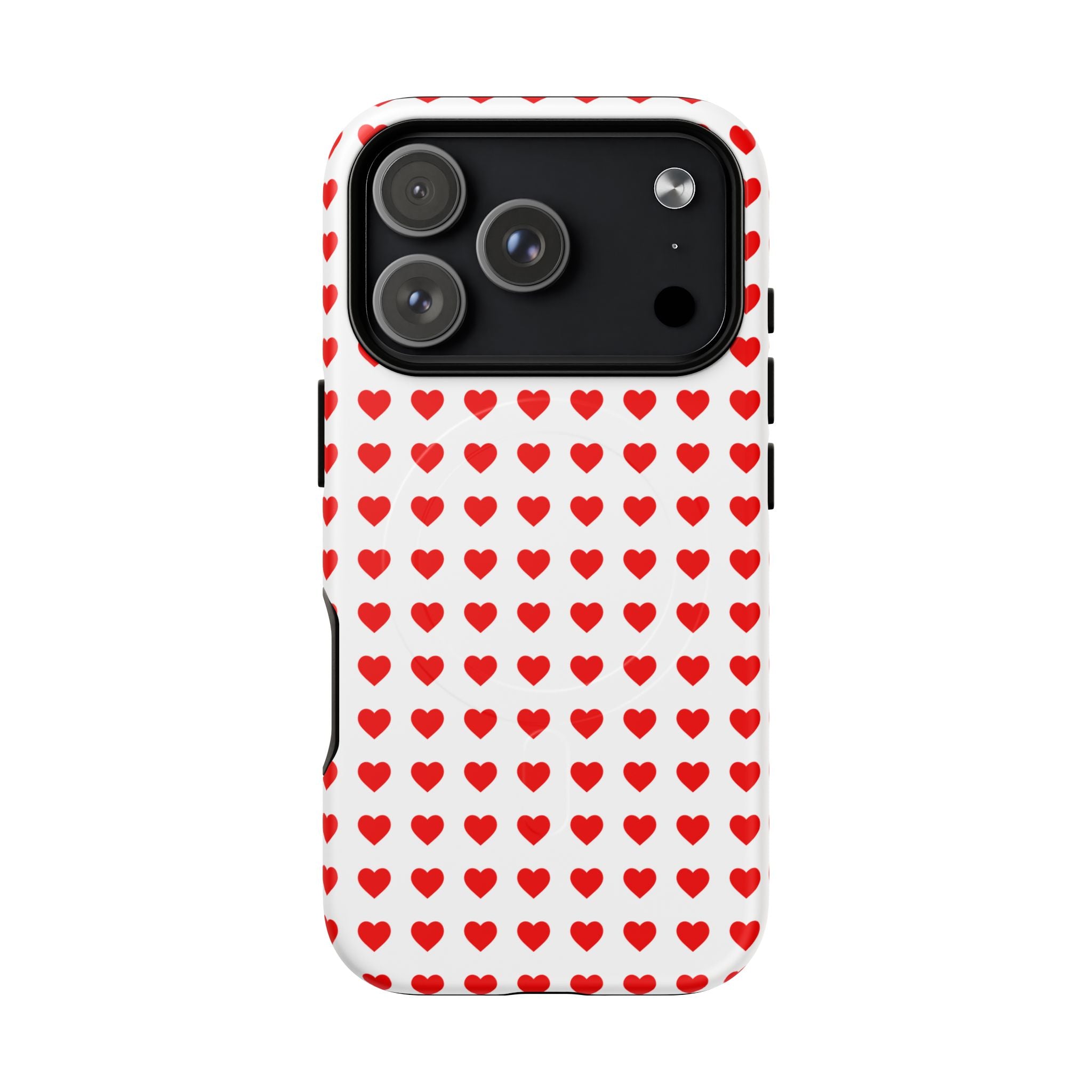 Heart Pattern Phone Case, Tough Magnetic Case, Cute Phone Cover, Valentine Gift, Stylish Accessory