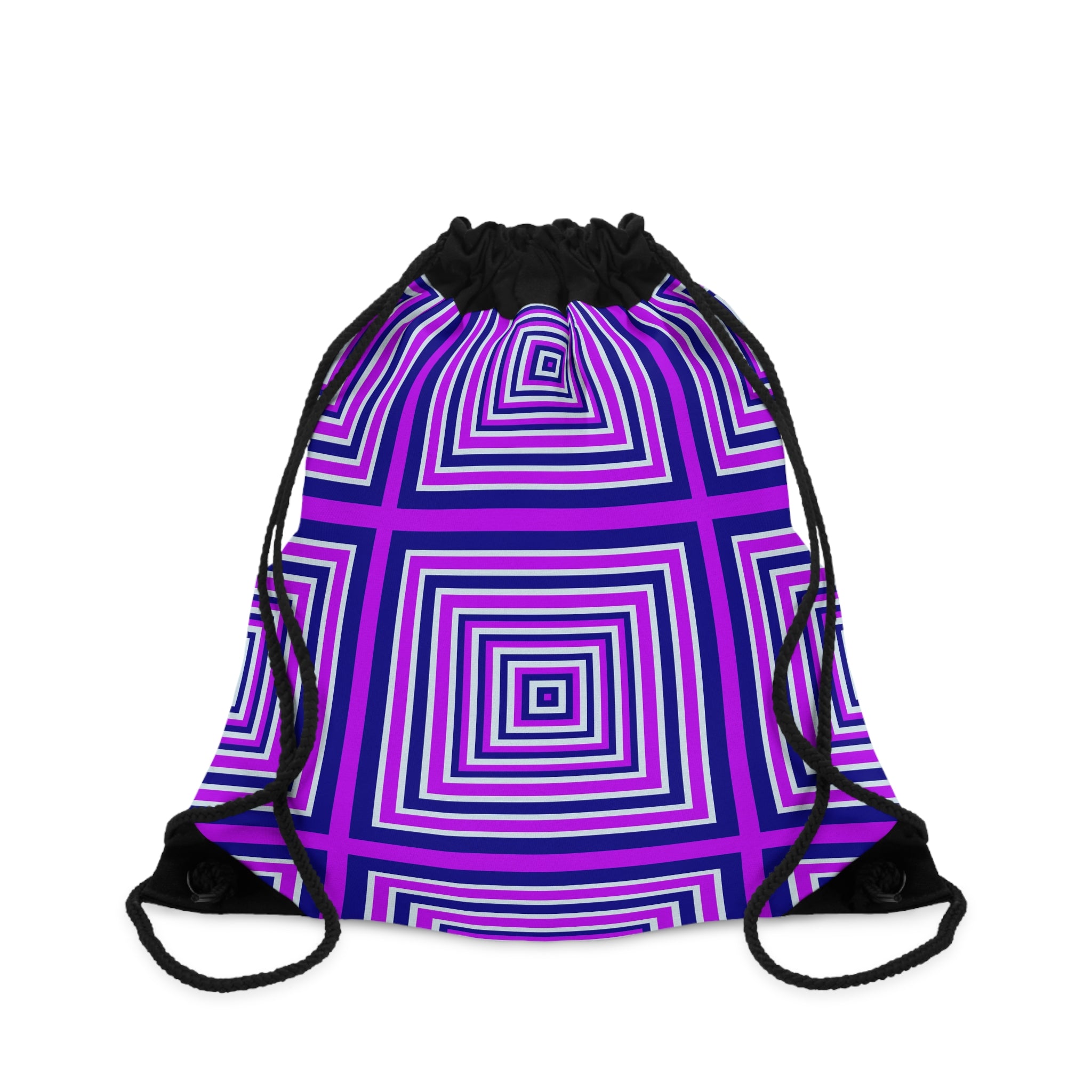 Vibrant Geometric Drawstring Bag - Stylish Gym Sack, Travel BackPack, Gift for Teens, Sports Bag, Unique Tote