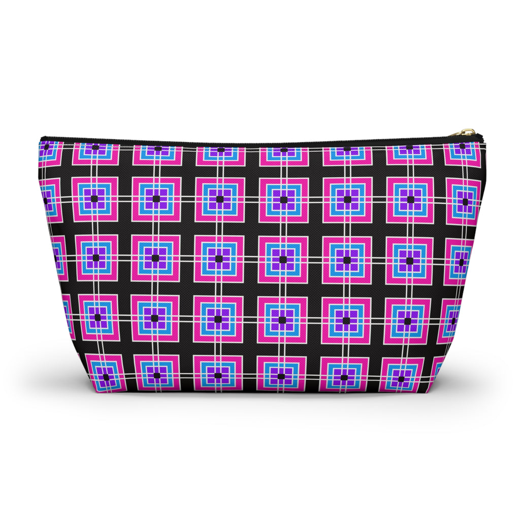Colorful Geometric Accessory Pouch | Ideal for Makeup, Travel, Gifts, Organizing, School, Home