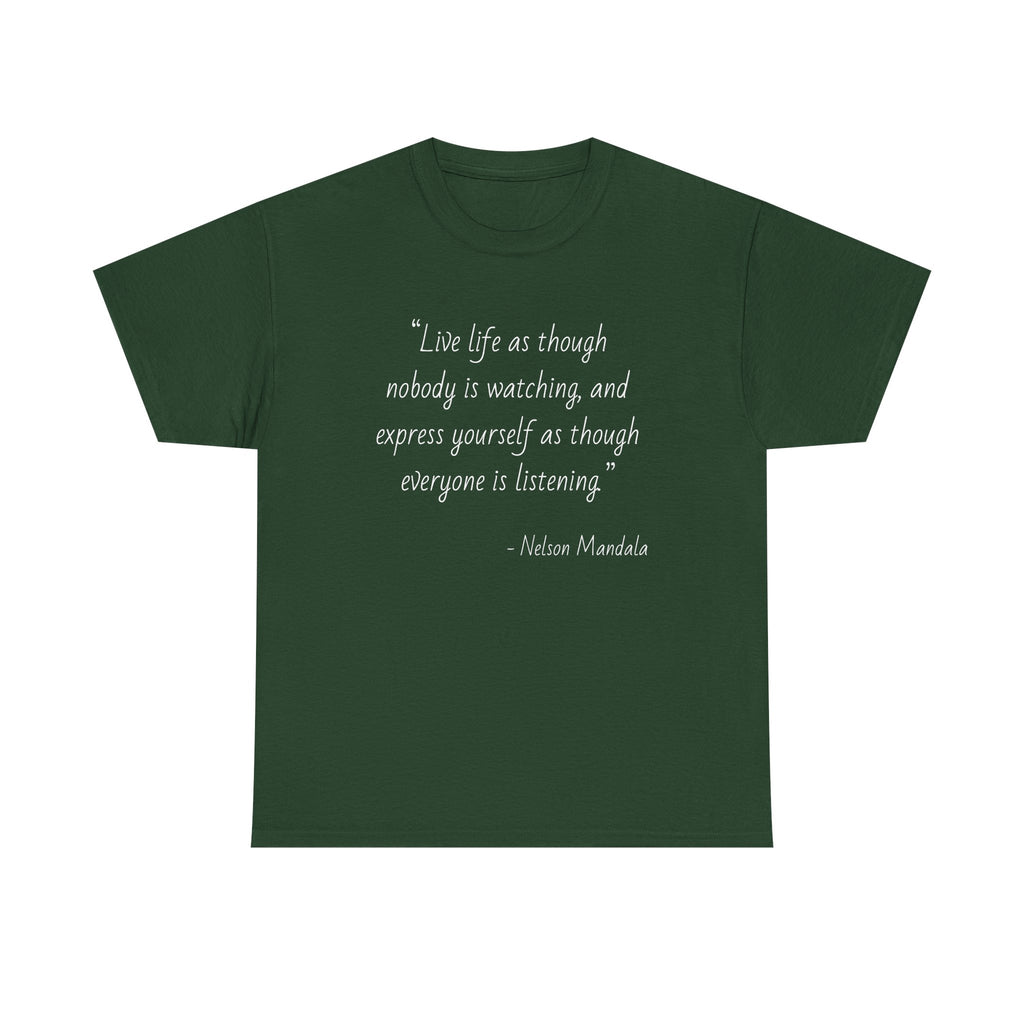 Inspiring Quote Tee - Nelson Mandela, Motivational T-Shirt, Statement Tee, Gift for Inspiration, Everyday Wear