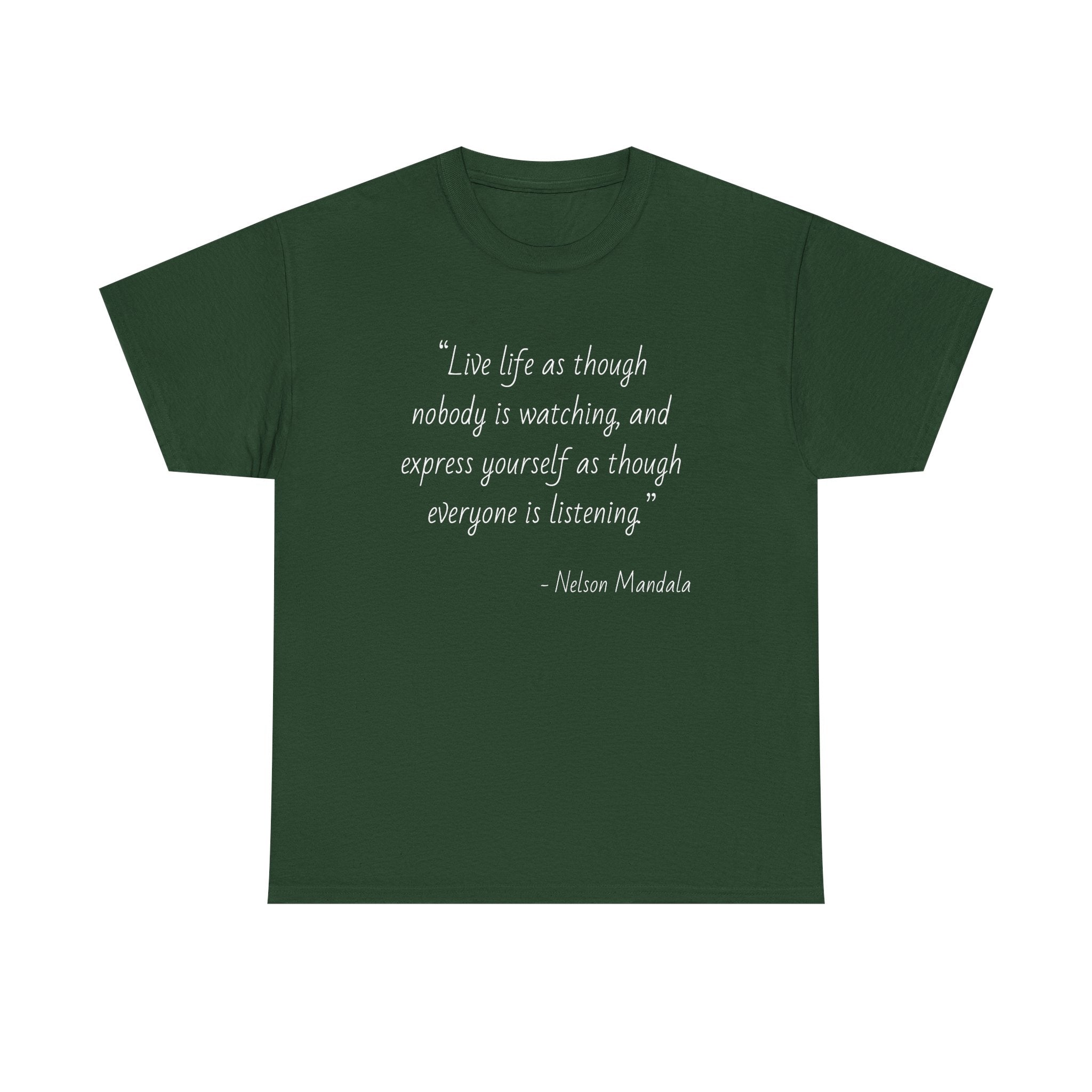 Inspiring Quote Tee - Nelson Mandela, Motivational T-Shirt, Statement Tee, Gift for Inspiration, Everyday Wear