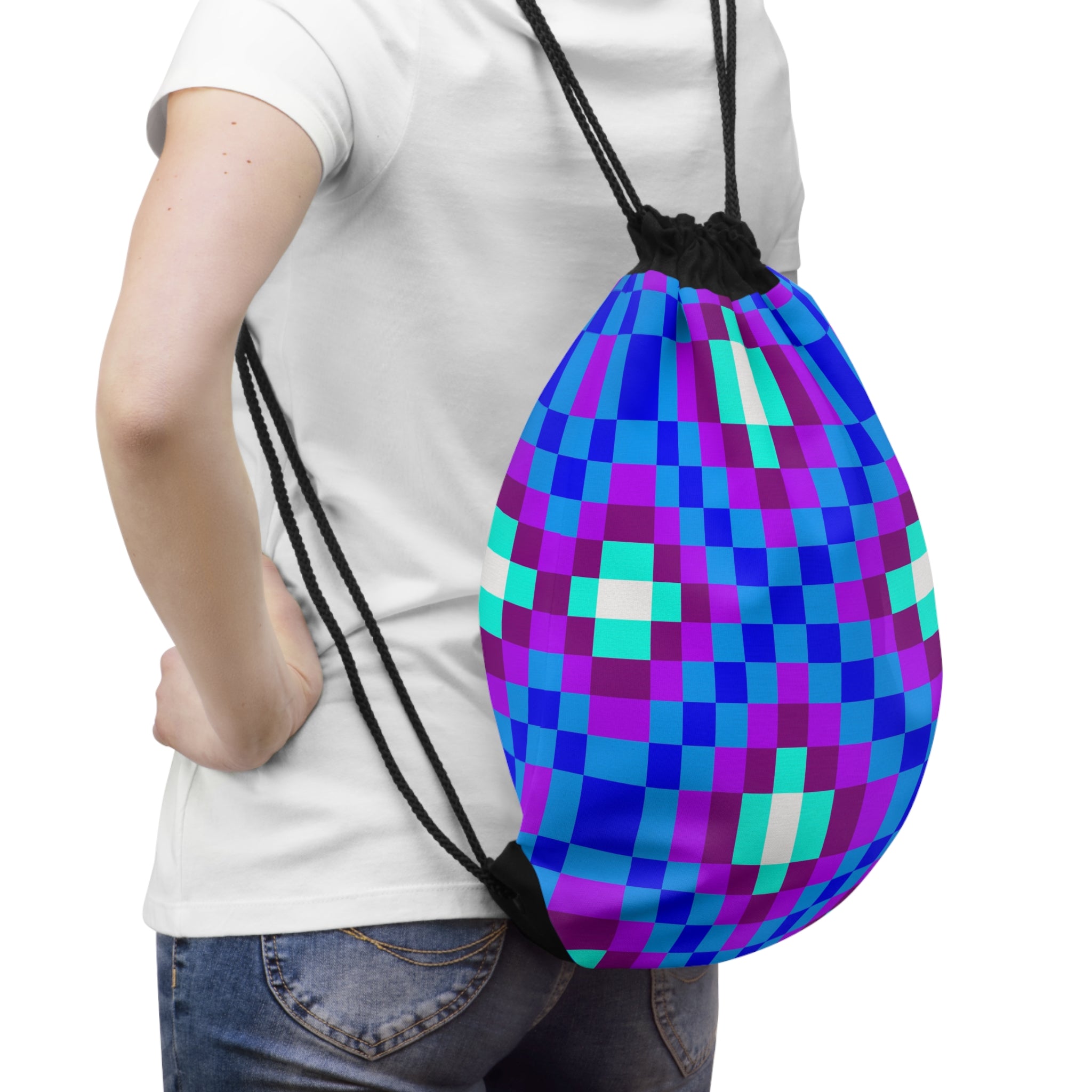 Vibrant Geometric Drawstring Bag, Colorful Gym Backpack, Unique Art Tote, Perfect Gift for Students, Fashionable Sports Sack, Stylish [...]