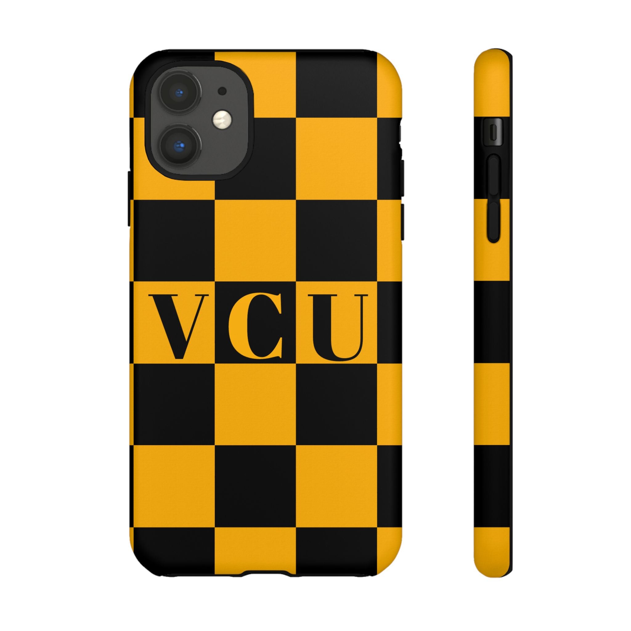 VCU Checkered Phone Case, Tough Cases for VCU Fans, College Student Gear, Sports Team Accessory, Unique Gift Idea